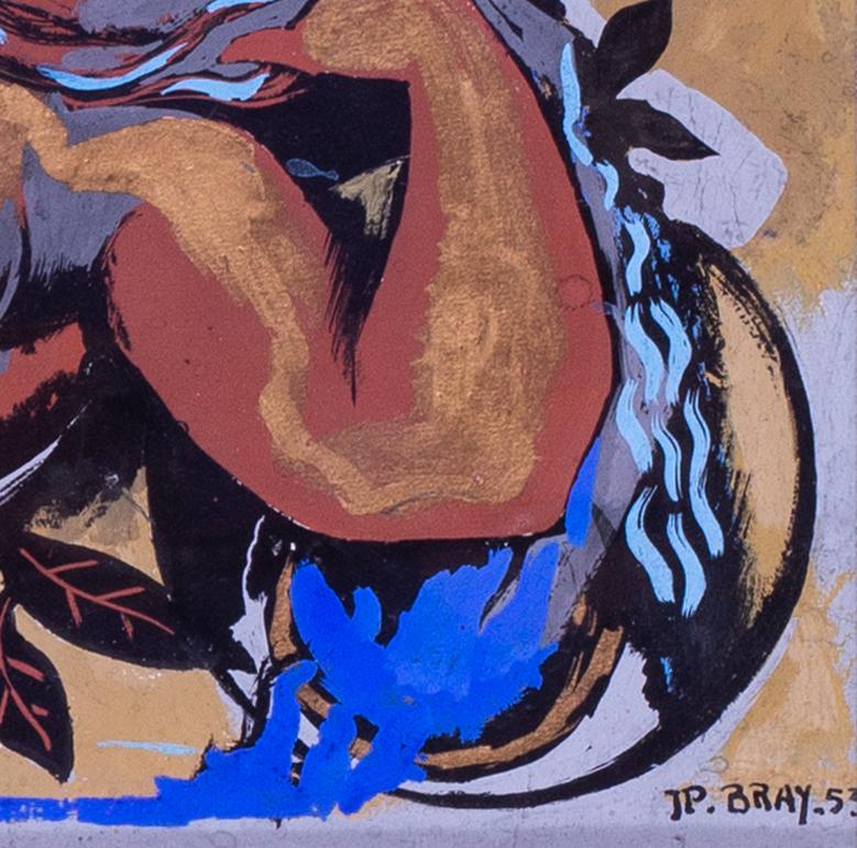 Jean-Paul Bray (Franzose, 1925-2021)
Cerf buvant a la source #1
Gouache
Signiert und datiert `P. Bray 53' (unten links)
8,1/4 x 24,3/4 Zoll (21 x 62,8 cm.)
