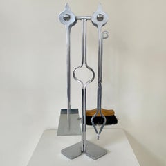 Fireplace Tools Set By Jean Paul Creation, circa 1970, France.