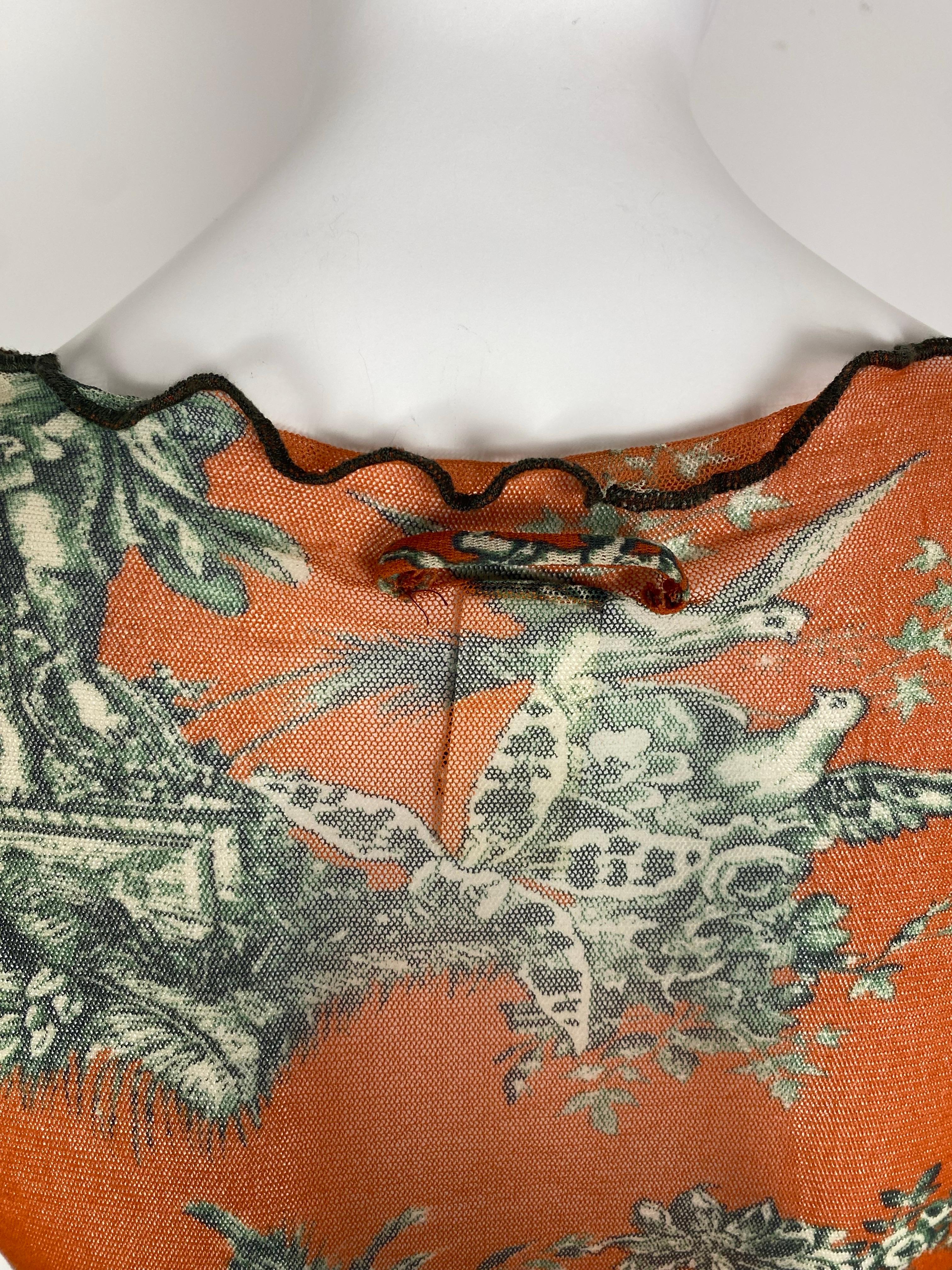 JEAN PAUL GAULITER Vintage Top en maille avec imprimé Toile de Jouy Début des années 2000 en vente 5