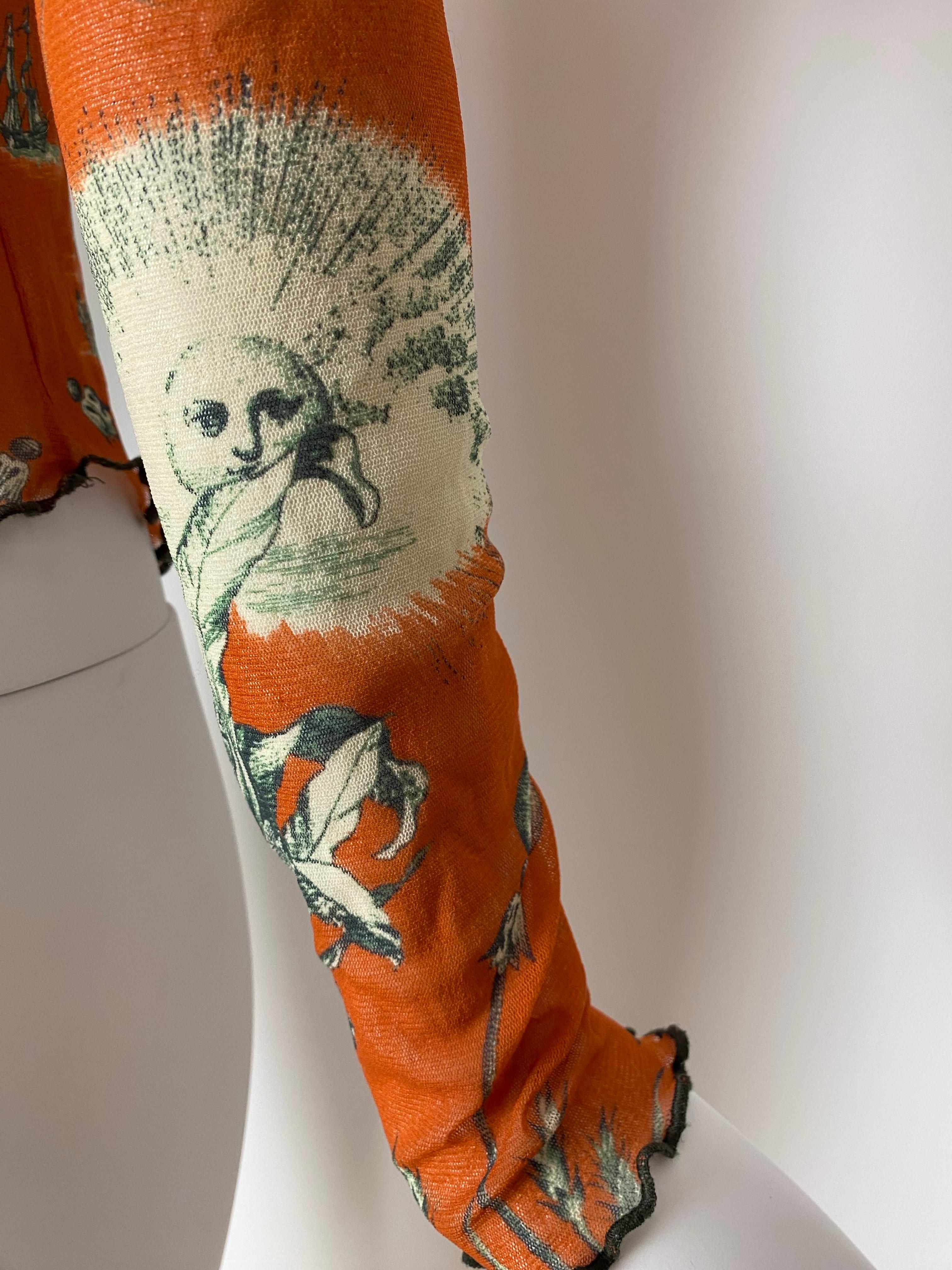 JEAN PAUL GAULITER Vintage Top en maille avec imprimé Toile de Jouy Début des années 2000 en vente 6