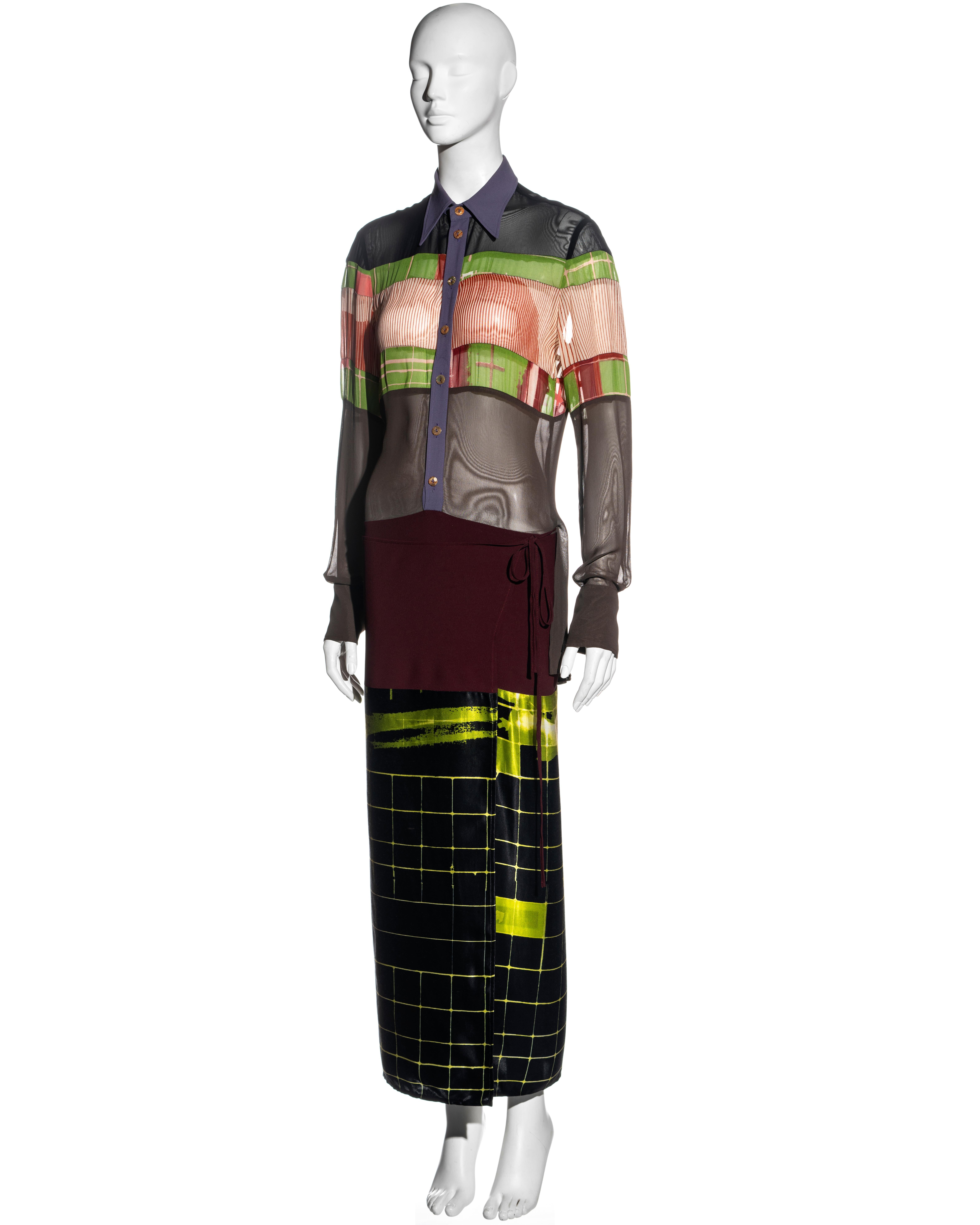 Jean Paul Gaulter 'Cyberhippie' shirt dress with wrap skirt, ss 1996 In Good Condition In London, GB