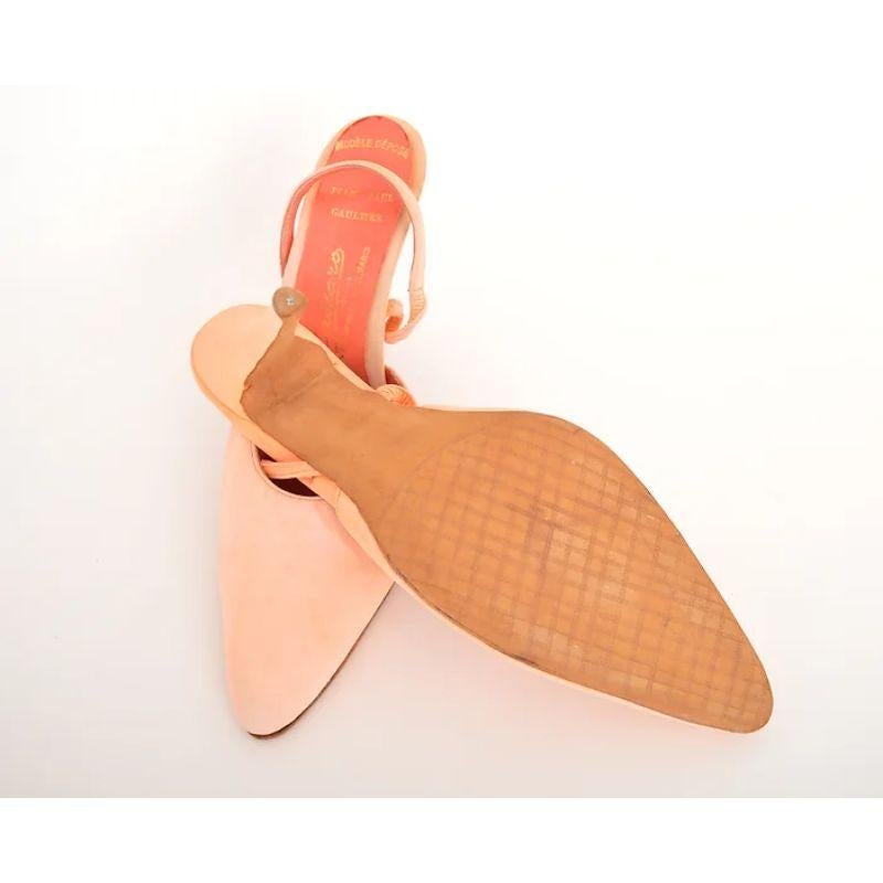 Jean Paul Gaultier 1980's Custom Runway Hand Made Neon Orange Heels In Fair Condition For Sale In Sheffield, GB