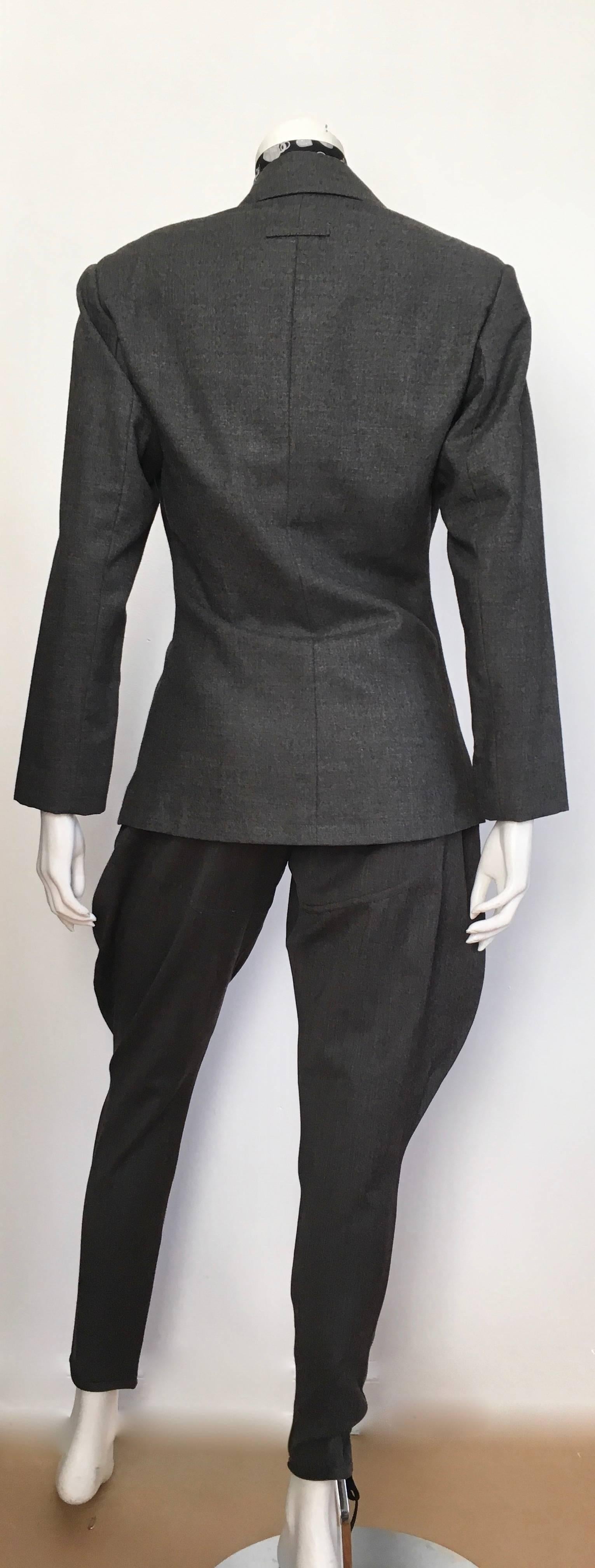 Jean Paul Gaultier Grey Suit with Lace Up Jodhpur Pants, 1980s  For Sale 1