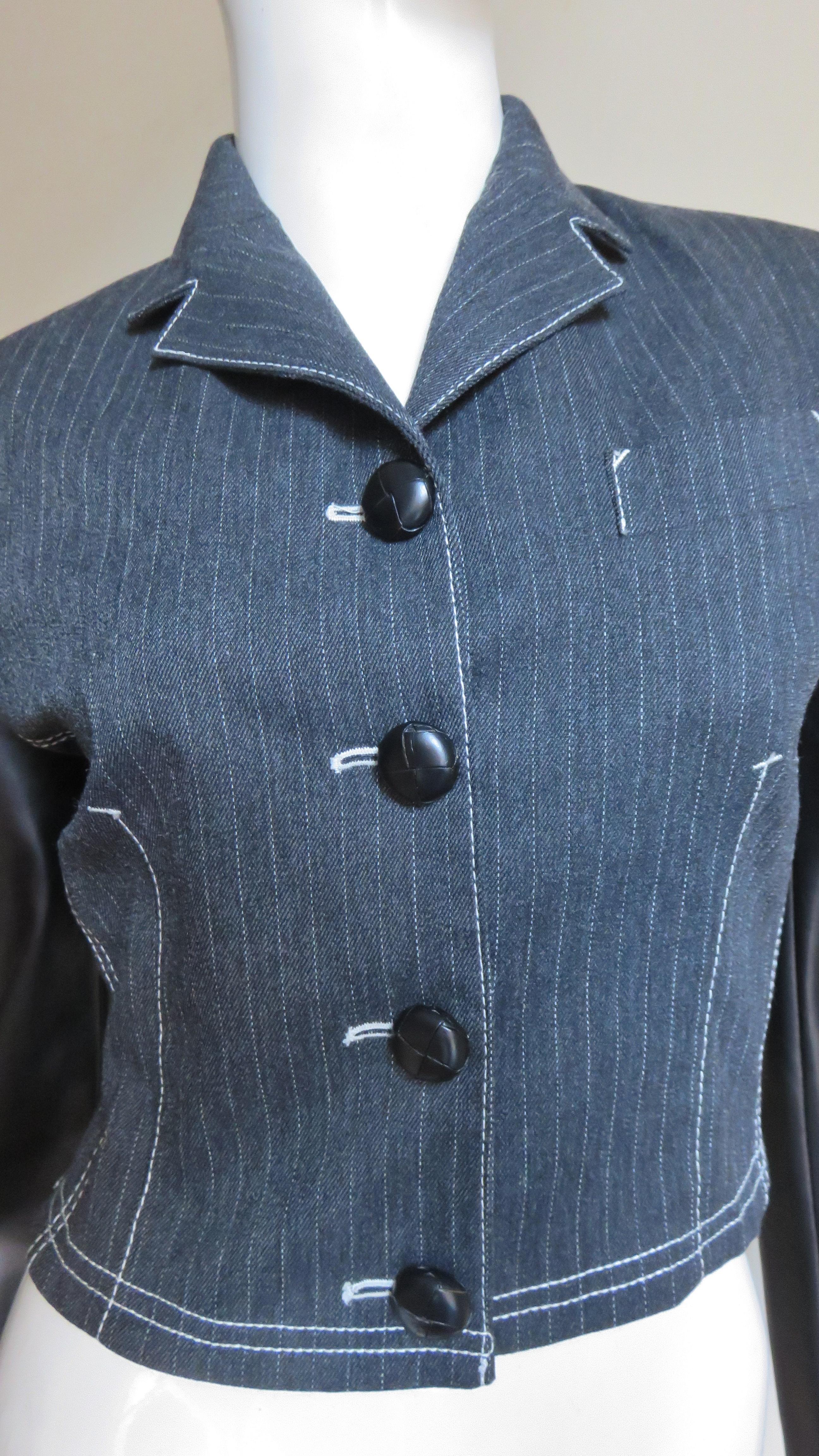 Black Jean Paul Gaultier 1980s Jacket 