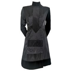 Jean Paul Gaultier 1986 Russian Constructivist Three Shades of Black Coat/Dress