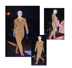 Jean Paul Gaultier 1989 Runway Vintage Black Tuxedo Tailored Jumpsuit