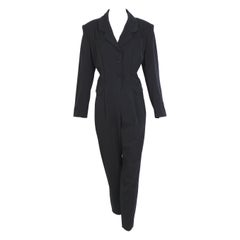 Combinaison tailleur de smoking noire vintage Jean Paul Gaultier, défilé 1989
