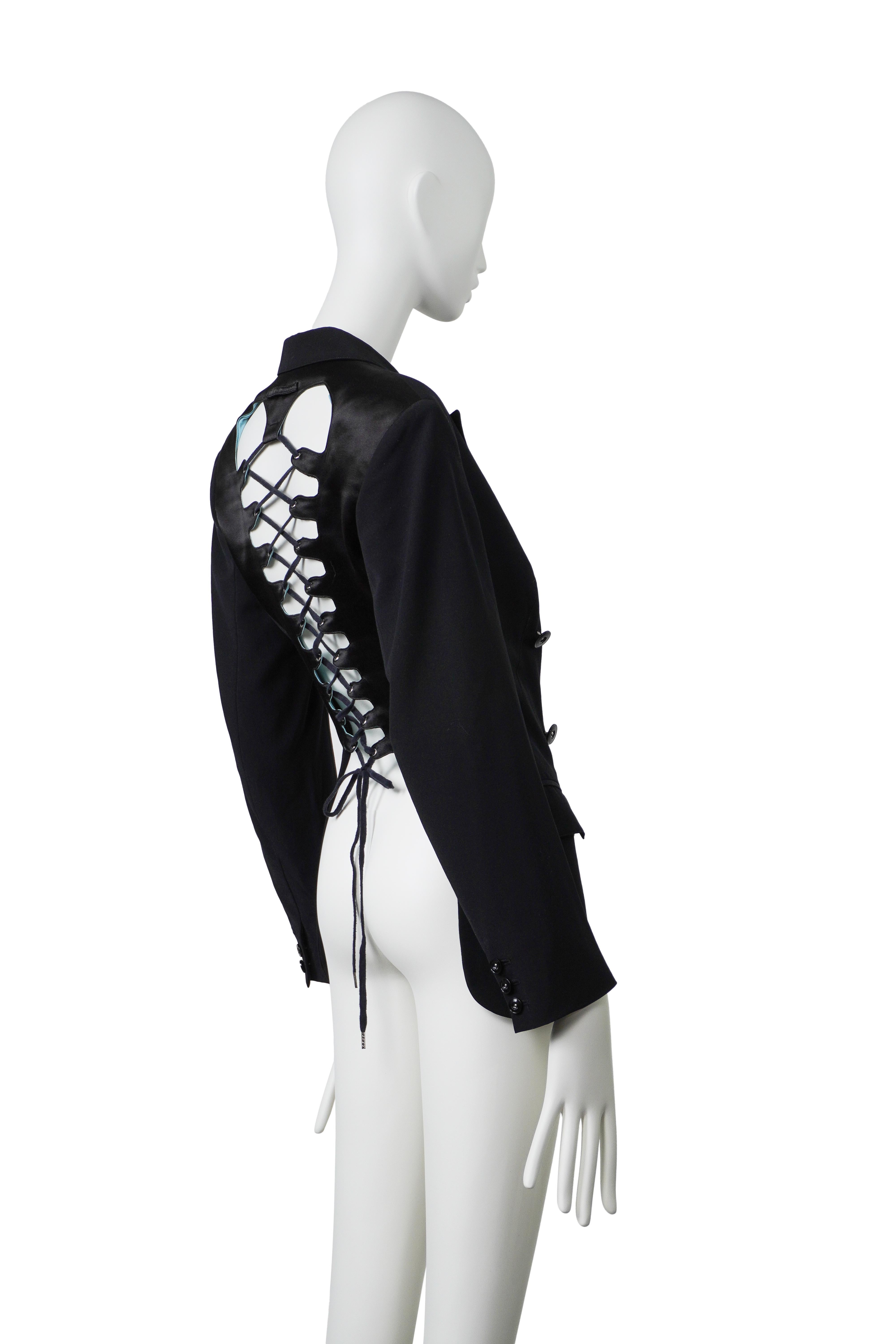 JEAN PAUL GAULTIER Blazer de encaje IT40 raro para coleccionistas de los años 90 en venta 5