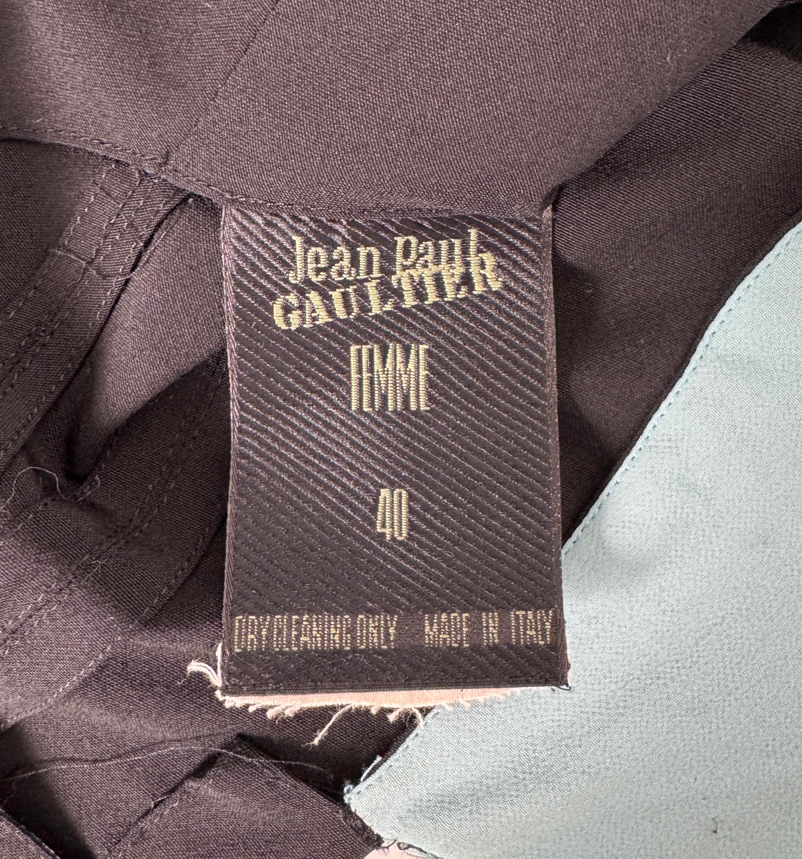 JEAN PAUL GAULTIER Blazer de encaje IT40 raro para coleccionistas de los años 90 en venta 7