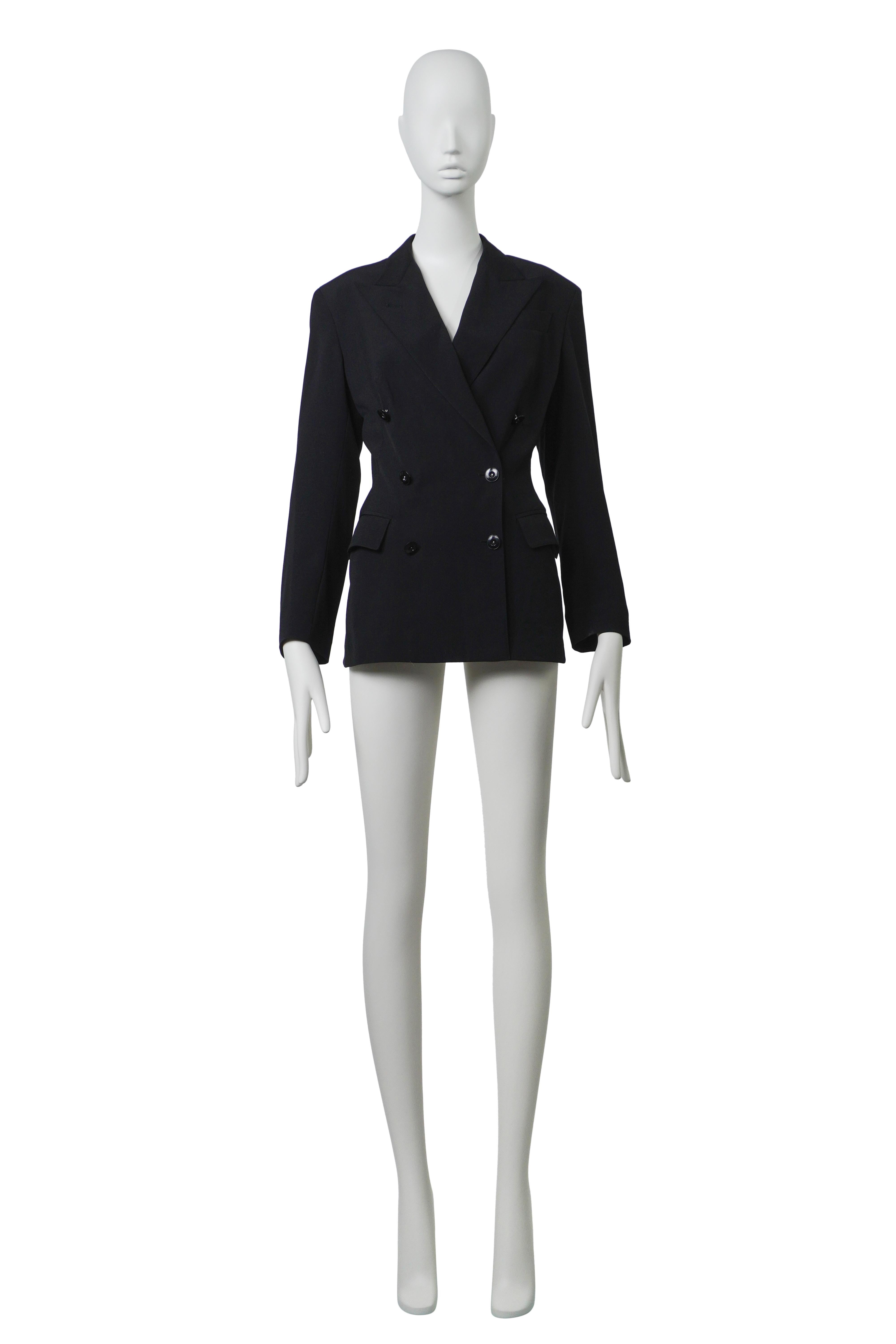 JEAN PAUL GAULTIER Blazer de encaje IT40 raro para coleccionistas de los años 90 Negro en venta