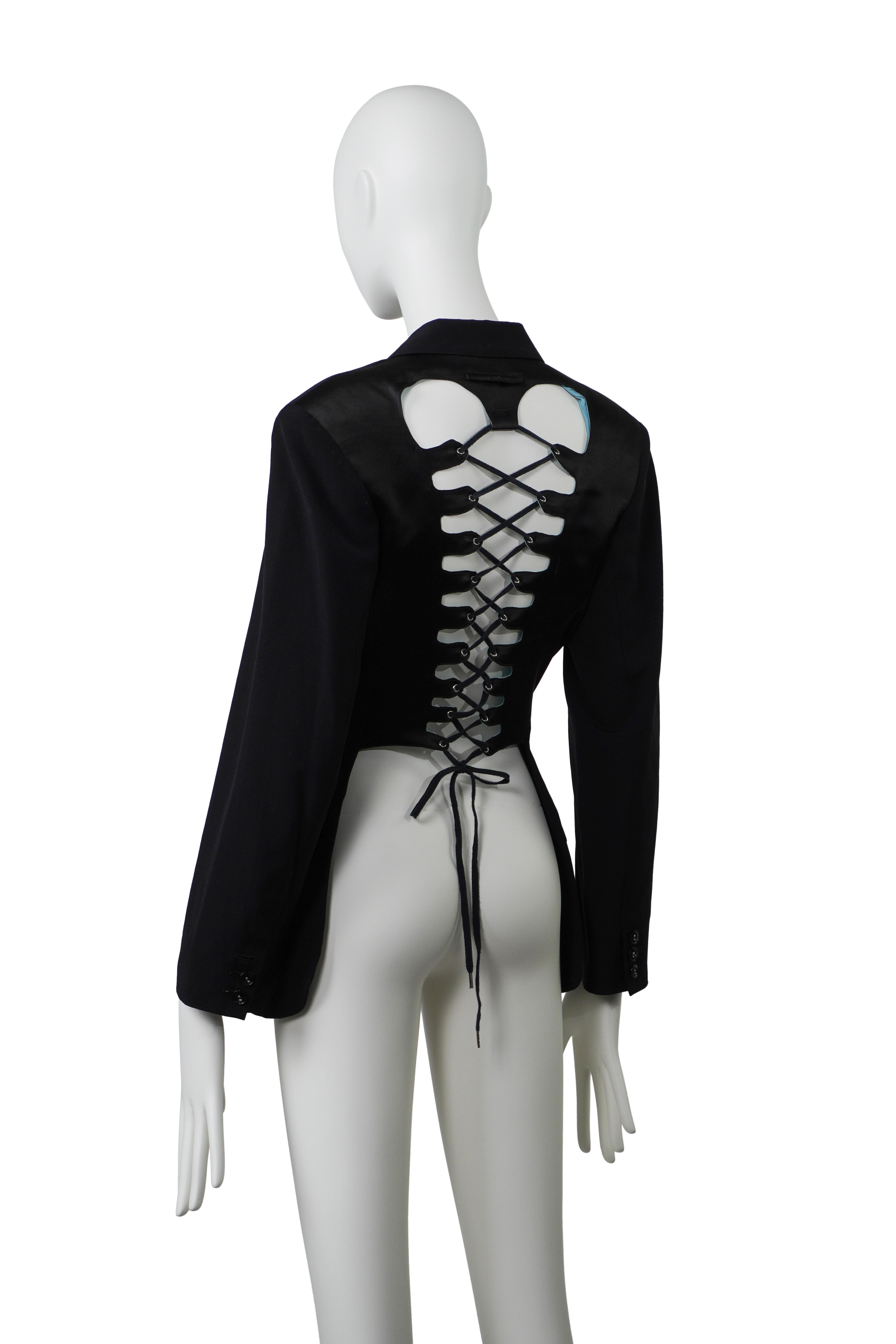 JEAN PAUL GAULTIER Blazer de encaje IT40 raro para coleccionistas de los años 90 en venta 2
