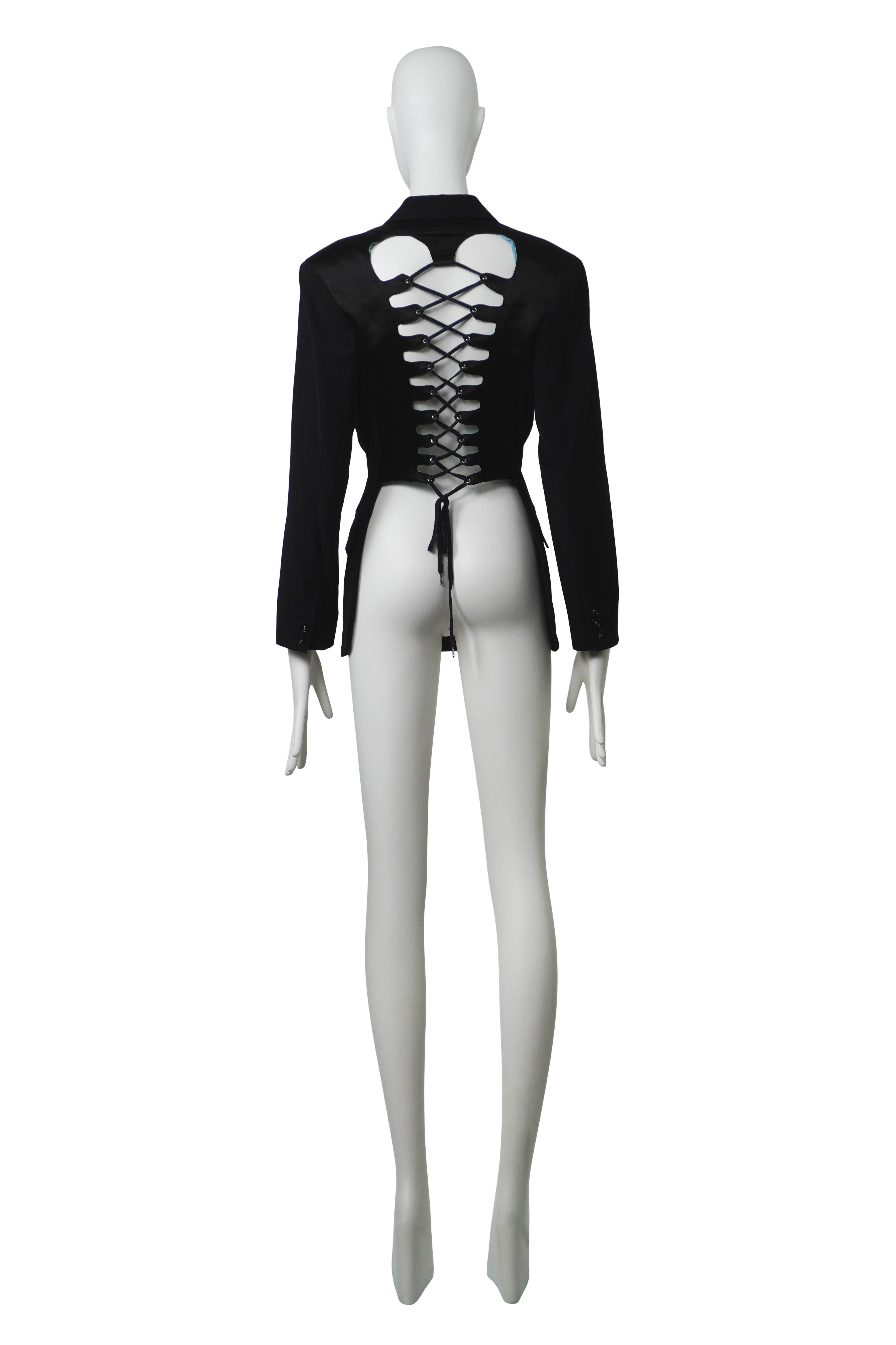 JEAN PAUL GAULTIER Blazer de encaje IT40 raro para coleccionistas de los años 90 en venta 3