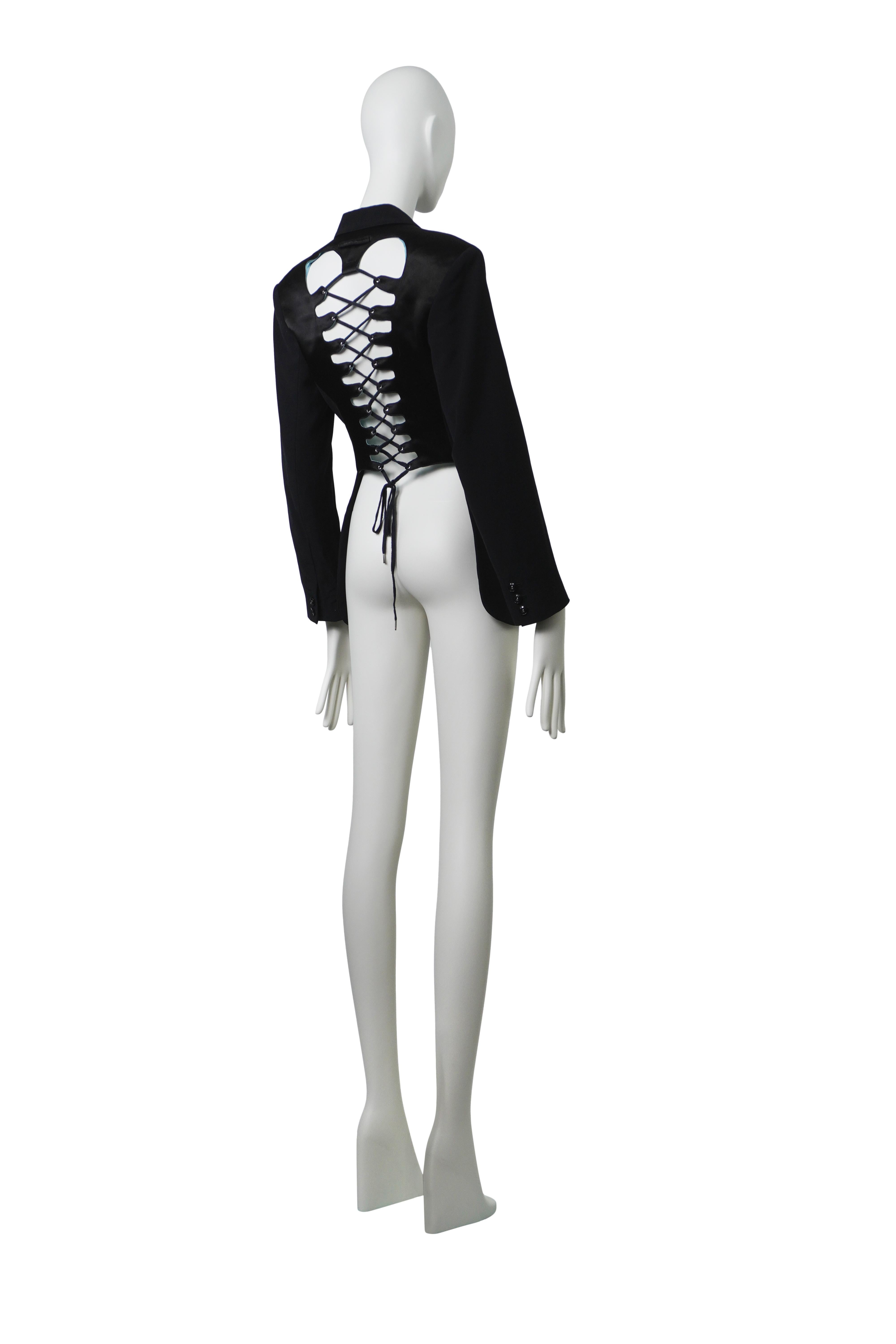 JEAN PAUL GAULTIER Blazer de encaje IT40 raro para coleccionistas de los años 90 en venta 4