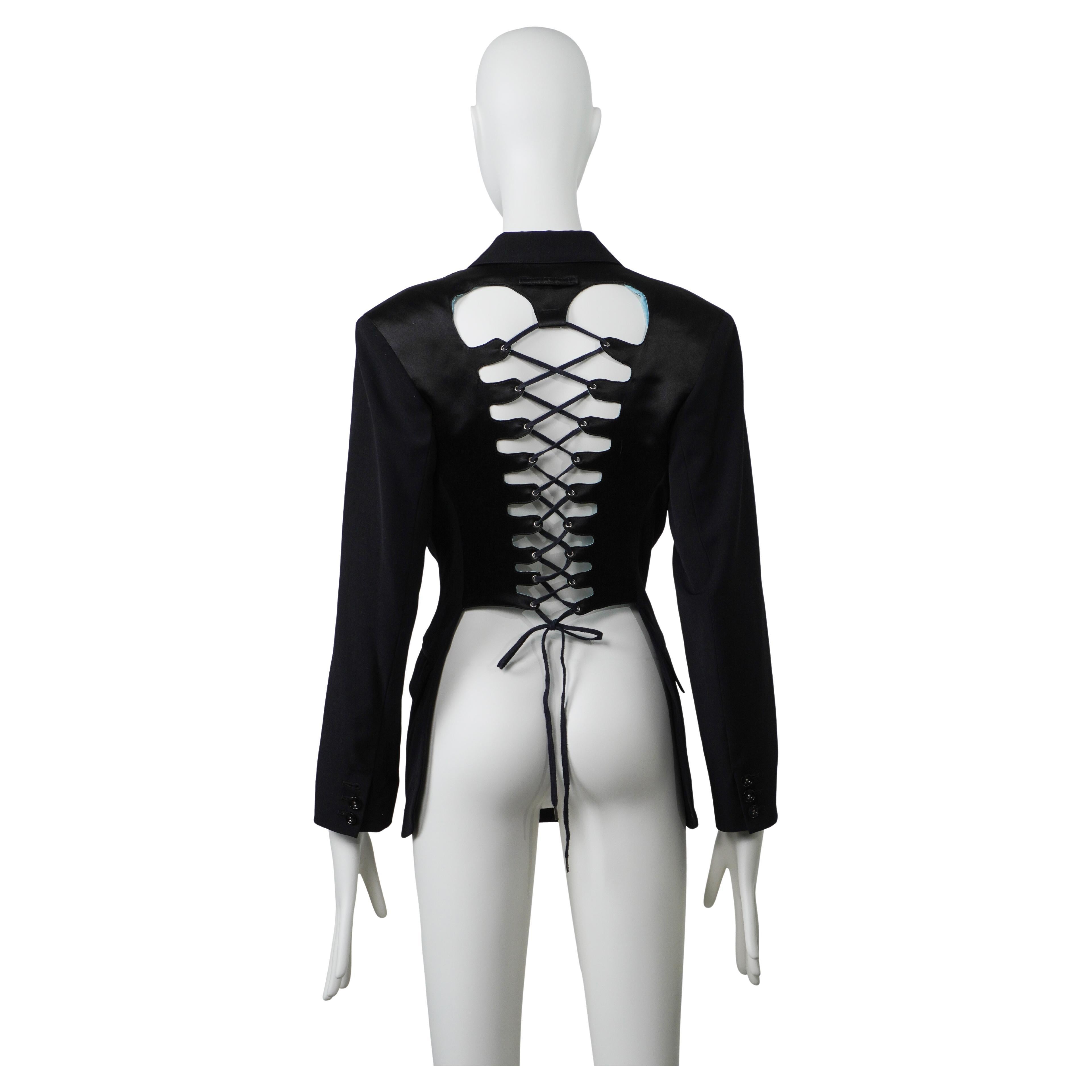 JEAN PAUL GAULTIER Blazer de encaje IT40 raro para coleccionistas de los años 90 en venta