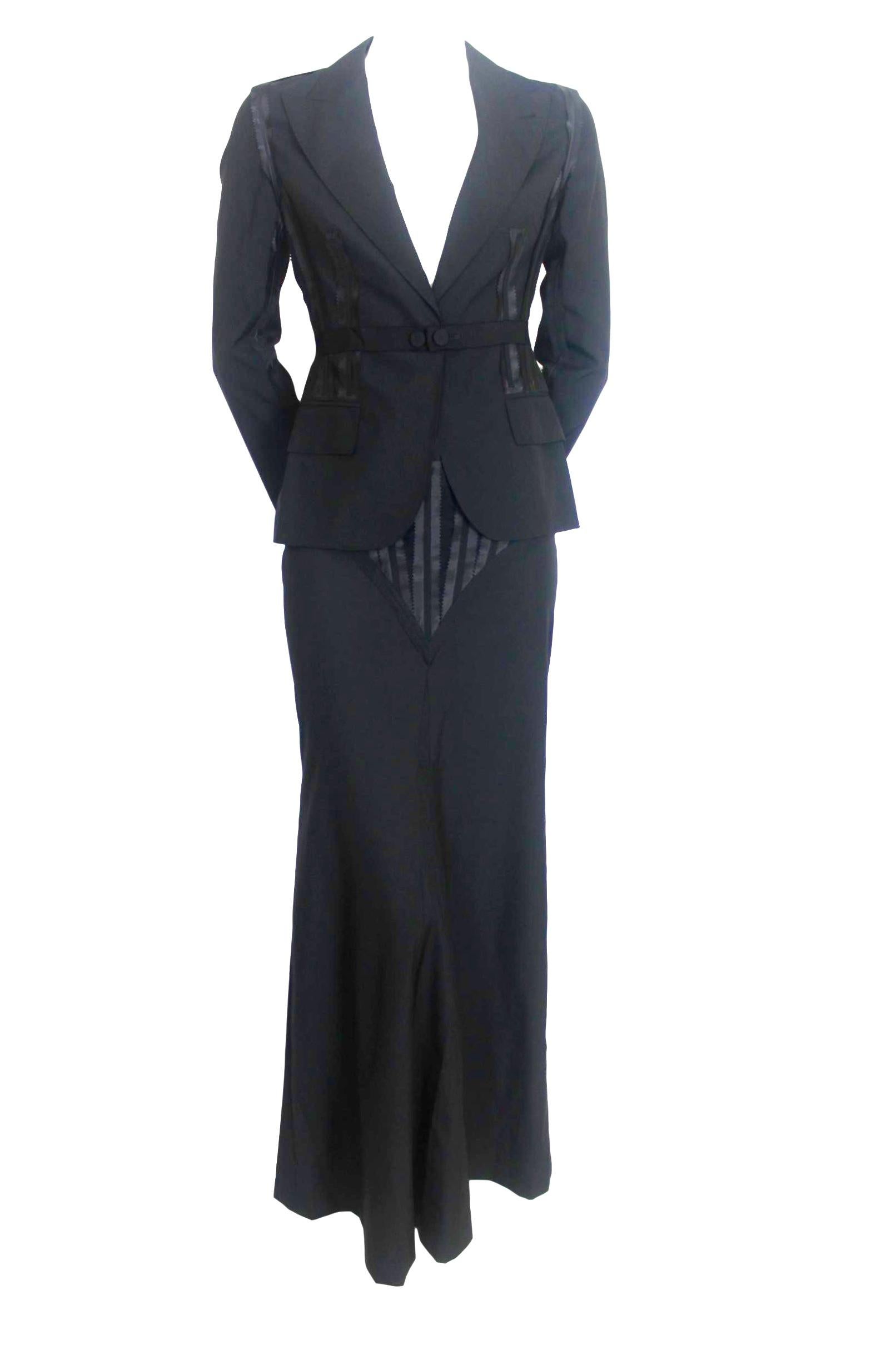 Jean Paul Gaultier 1990s Corset Jacket and Skirt Suit In Excellent Condition In Bath, GB