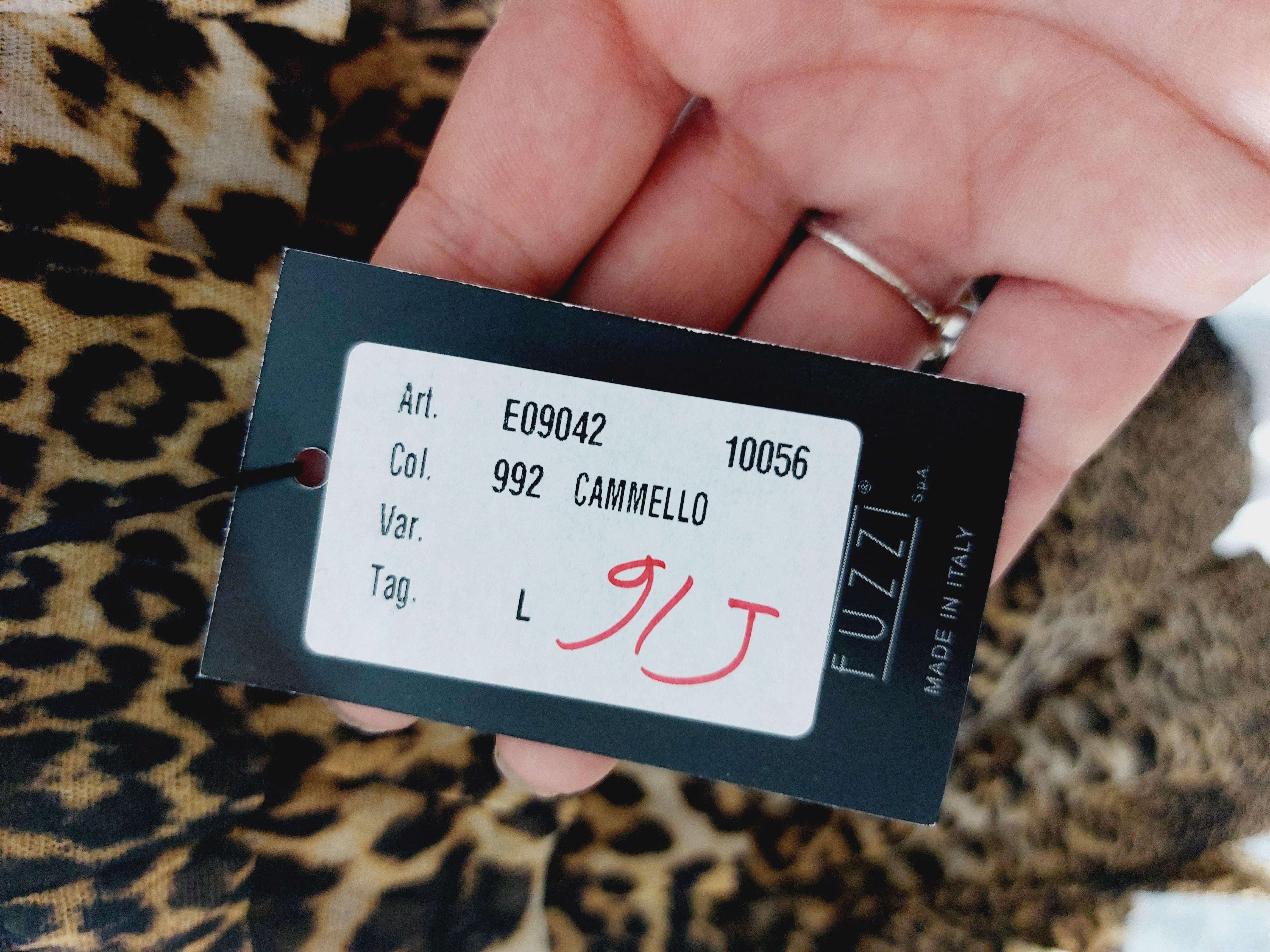 Robe à volants asymétrique léopard en maille guépard Jean Paul Gaultier des années 1990 en vente 3