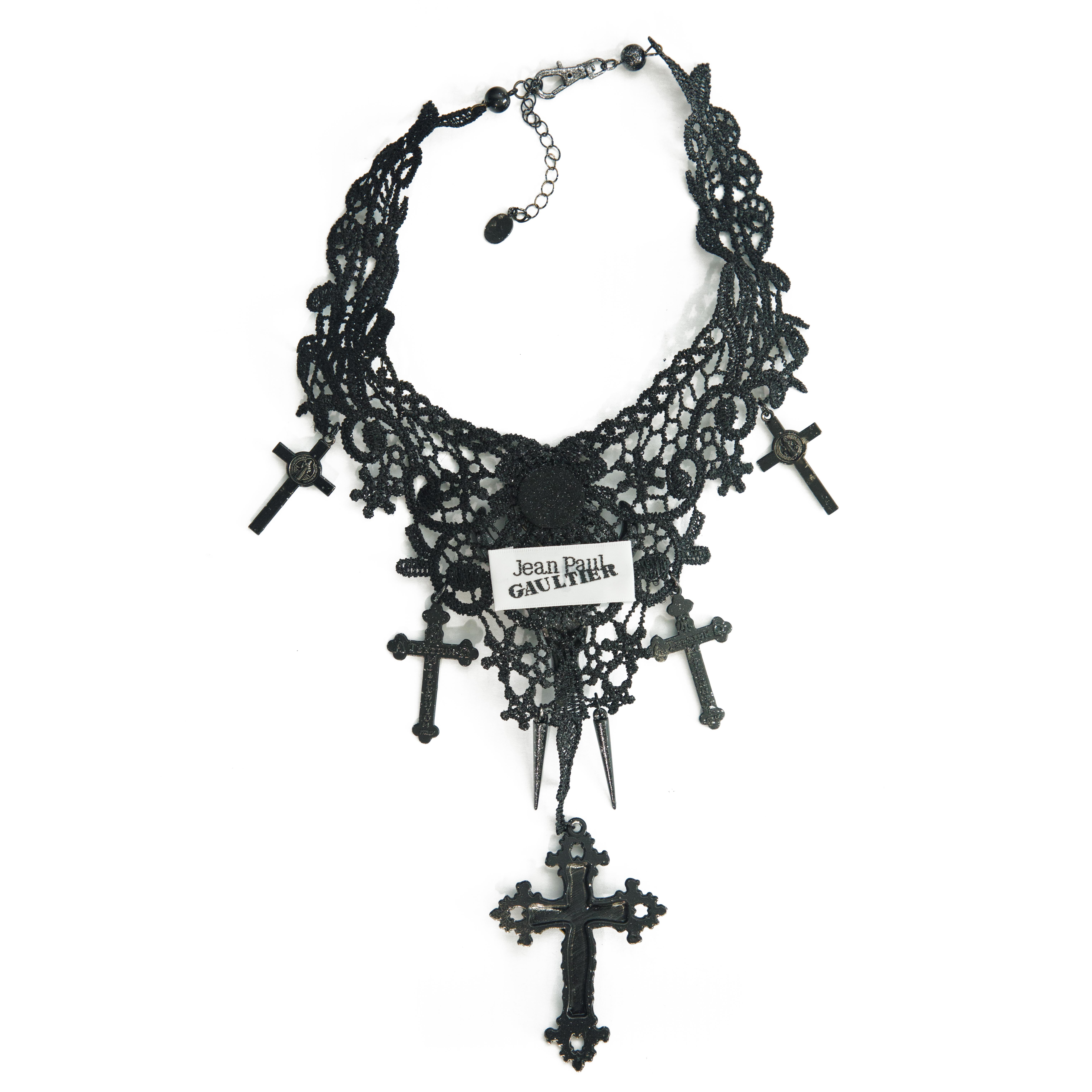 Jean Paul Gaultier 1990s Sample Crucifix Rosary Necklace For Sale 1