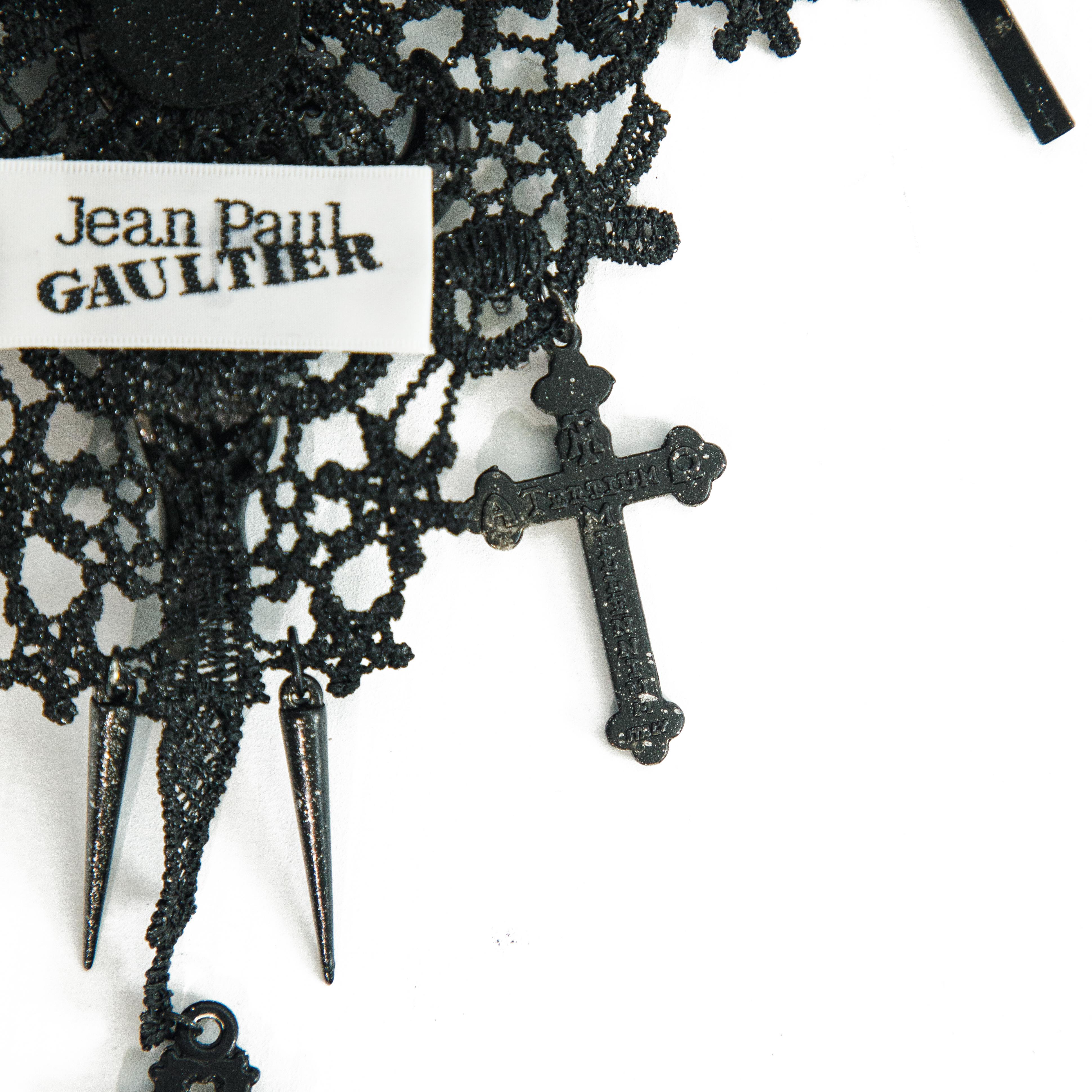 Jean Paul Gaultier 1990s Sample Crucifix Rosary Necklace For Sale 2