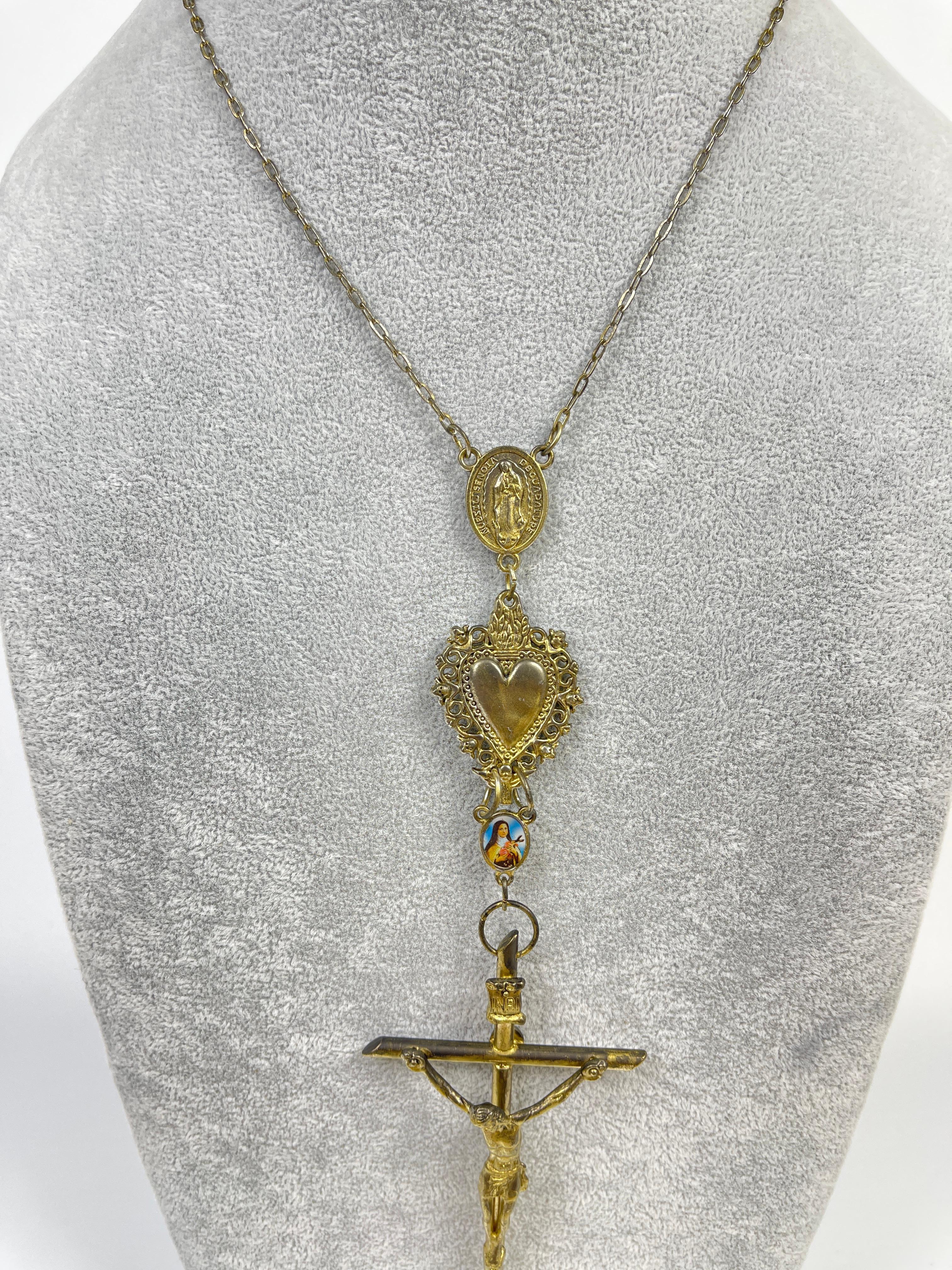 Women's or Men's Jean Paul Gaultier 1990's Staff Sample Crucifixion Necklace For Sale
