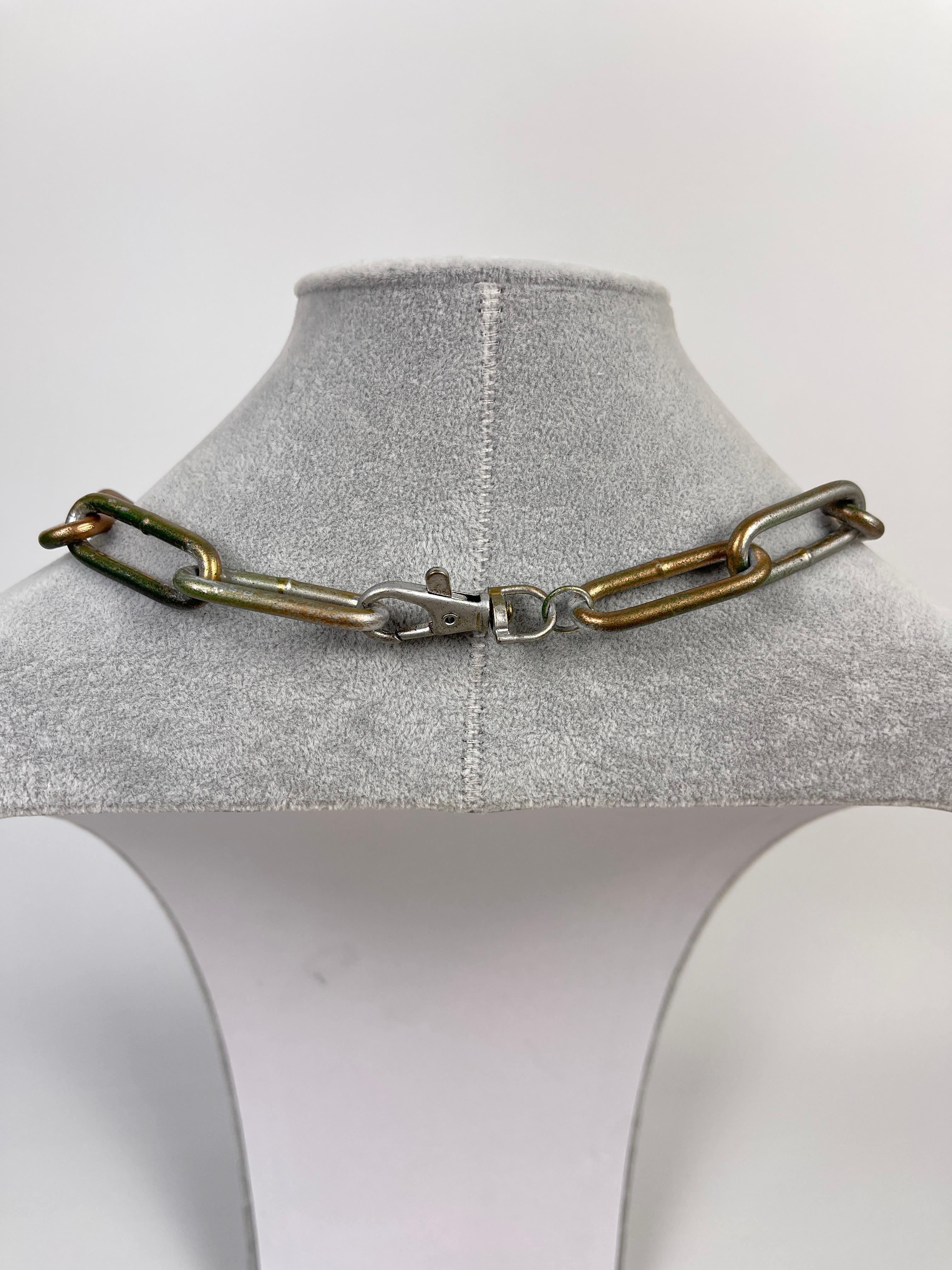 Jean Paul Gaultier 1990's Staff Sample Rosario Bull Necklace For Sale 3