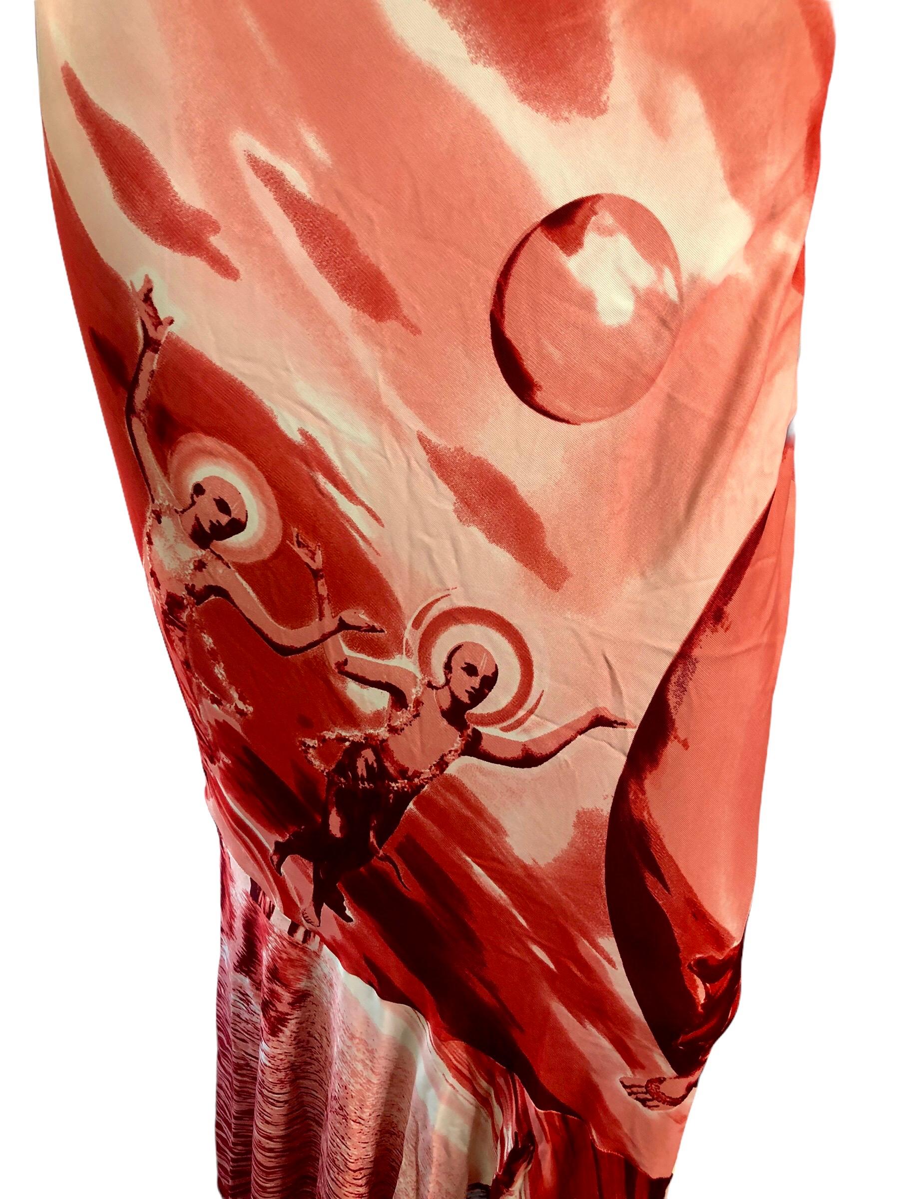 Women's or Men's Jean Paul Gaultier 1990'S Vintage Abstract People Print Maxi Skirt For Sale