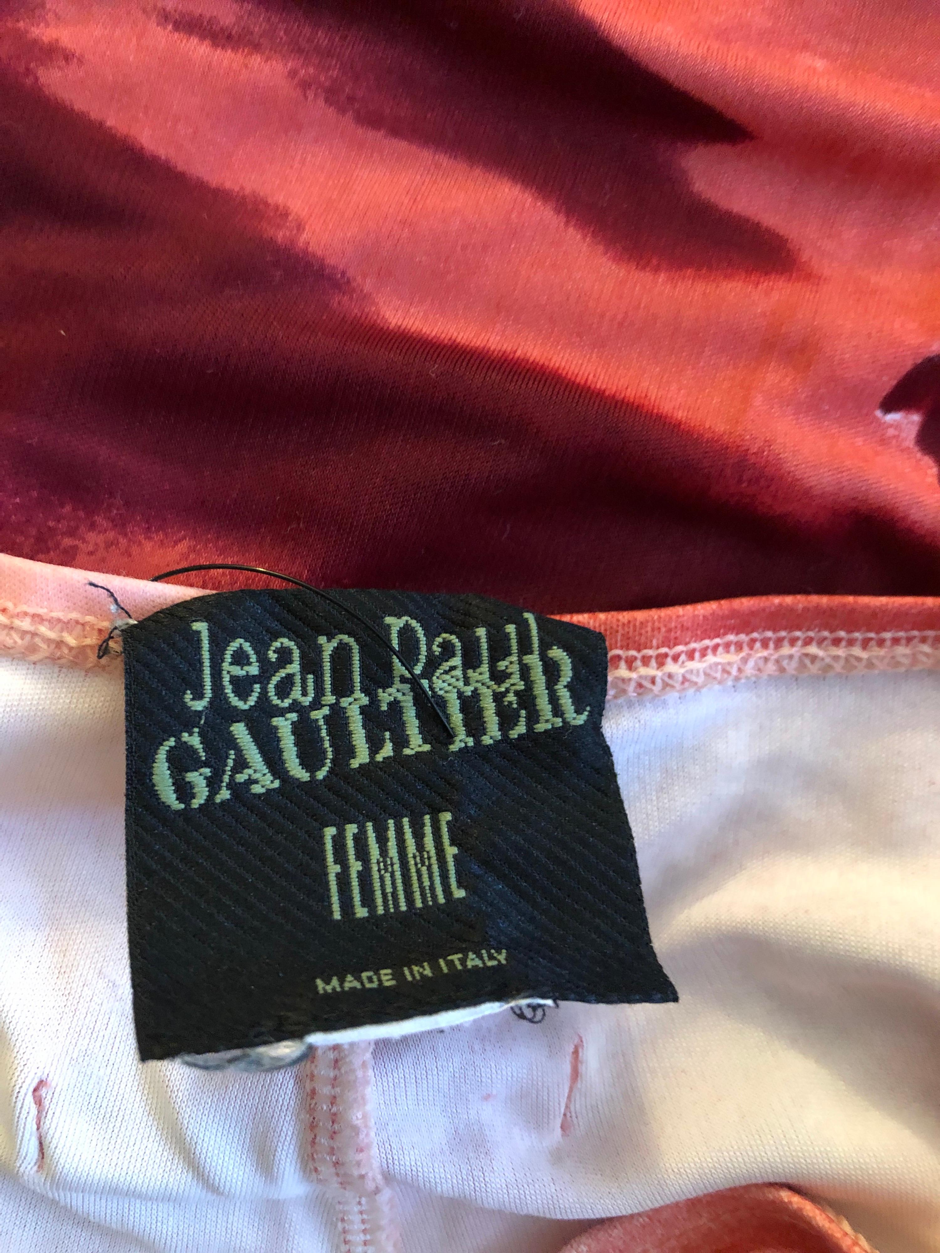 Jean-Paul Gaultier - Pantalon vintage à imprimé personnalité abstrait, années 1990 Unisexe en vente