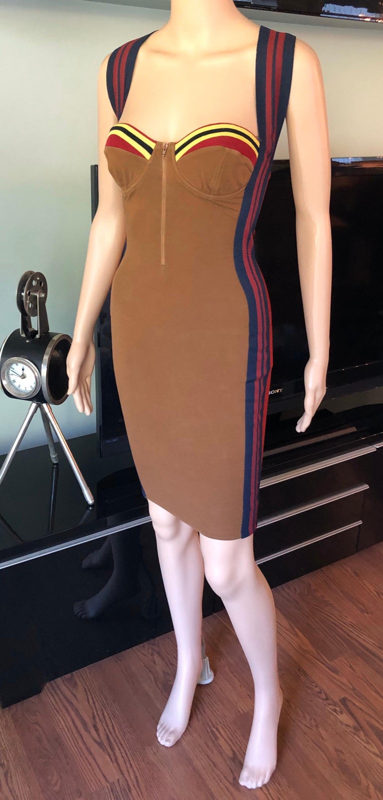 Jean Paul Gaultier 1990's Vintage Bustier Bodycon Knit Mini Dress at  1stDibs | junior gaultier dress, jean paul gaultier vintage dress, 1990's  dress