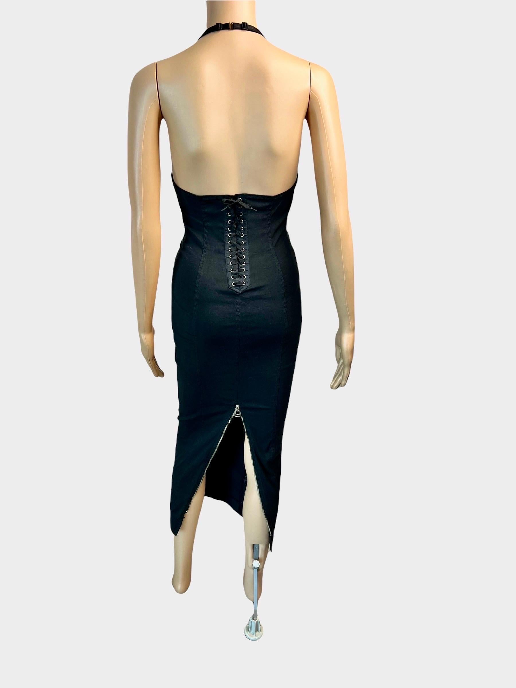 Jean Paul Gaultier 1990''s Vintage Kegel-BH-Korsett Bondage Schwarzes Abendkleid im Angebot 8