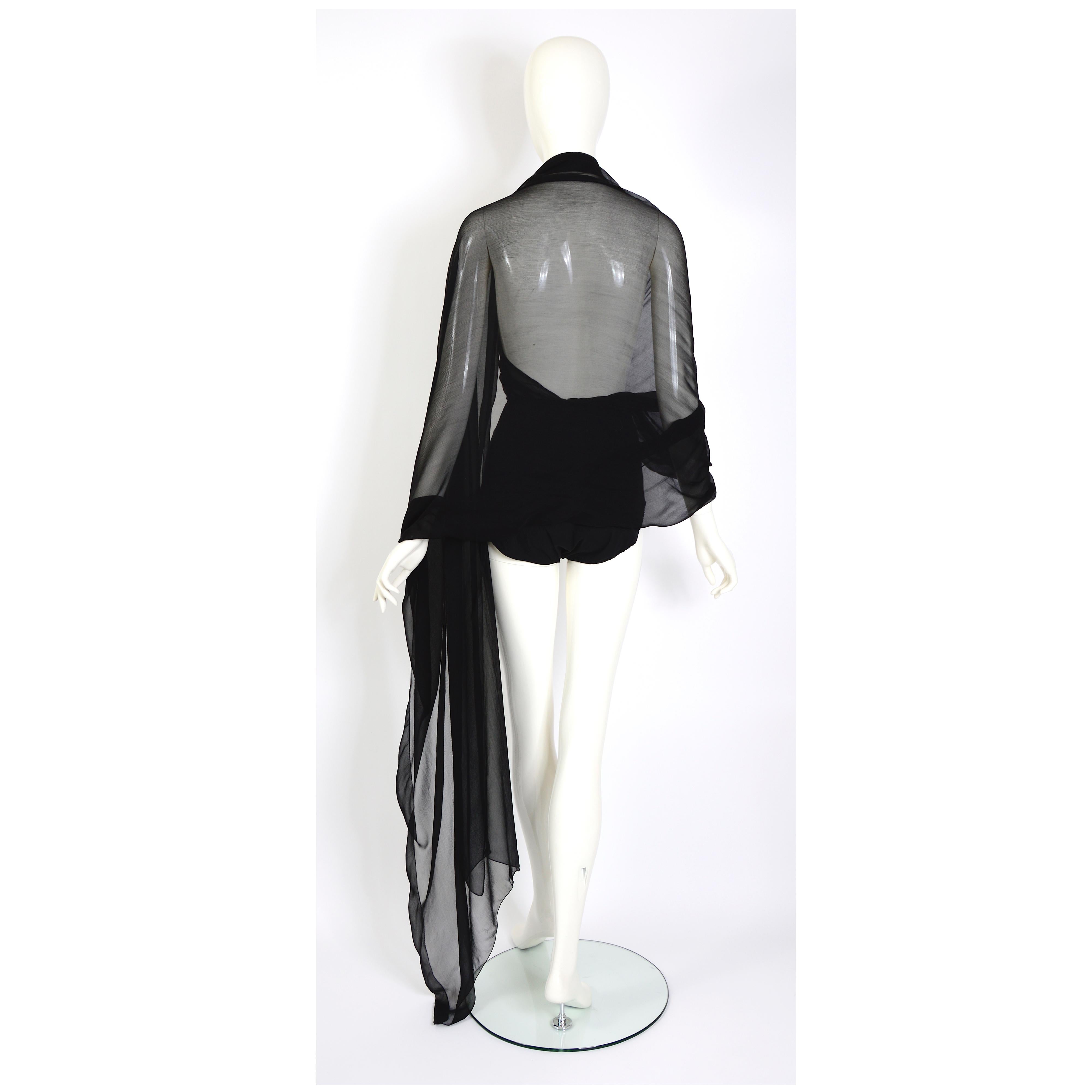 Jean Paul Gaultier 1990s vintage culotte with attached convertible scarf top 6