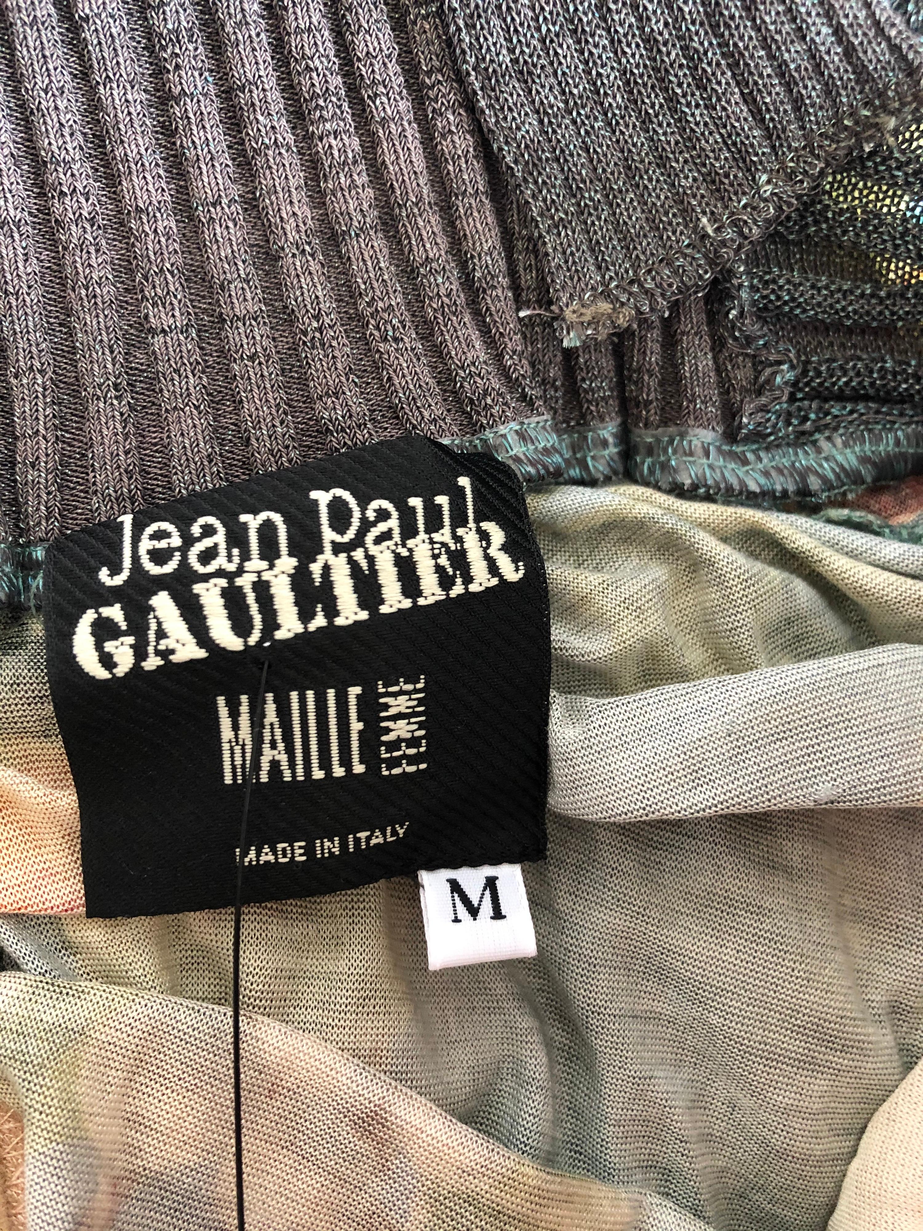 Women's Jean Paul Gaultier 1990's Vintage Knit Bustier Bodycon Dress For Sale