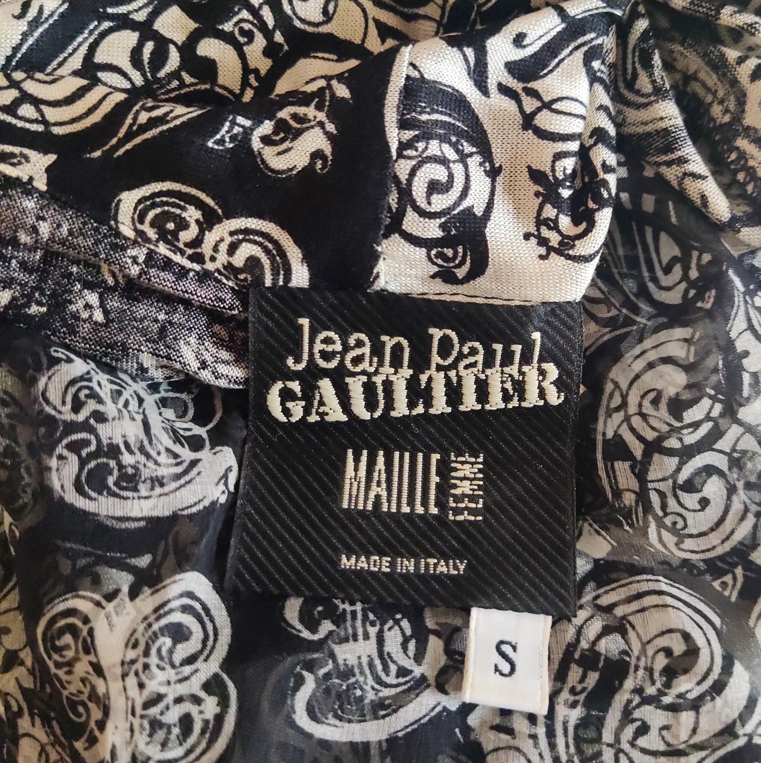 Jean Paul GAULTIER 1994 Japanese Letter Text Junior Symbol  Couture Wrap Dress For Sale 8