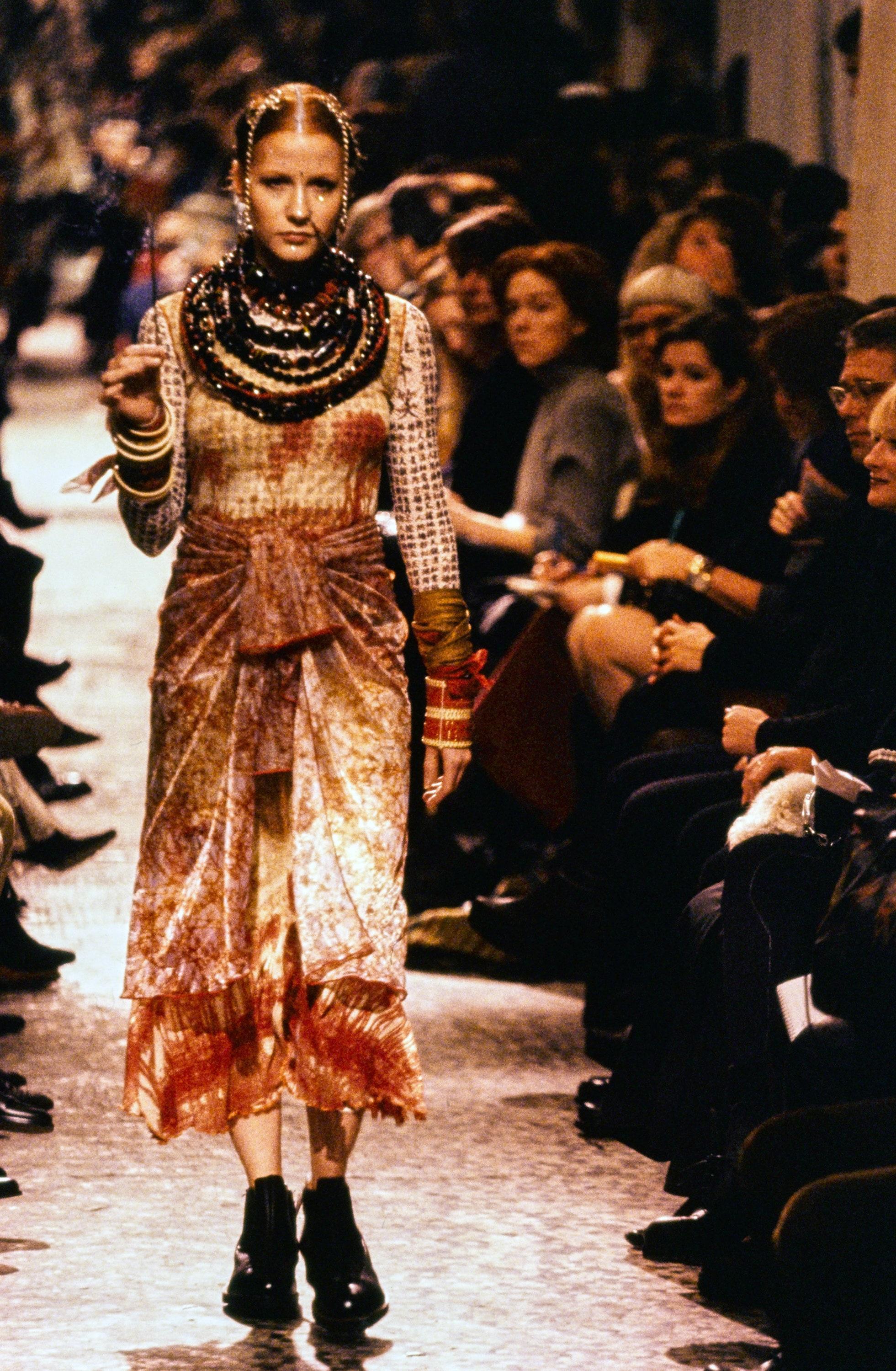 Jean Paul GAULTIER 1994 Japanese Letter Text Junior Symbol  Couture Wrap Dress For Sale 11