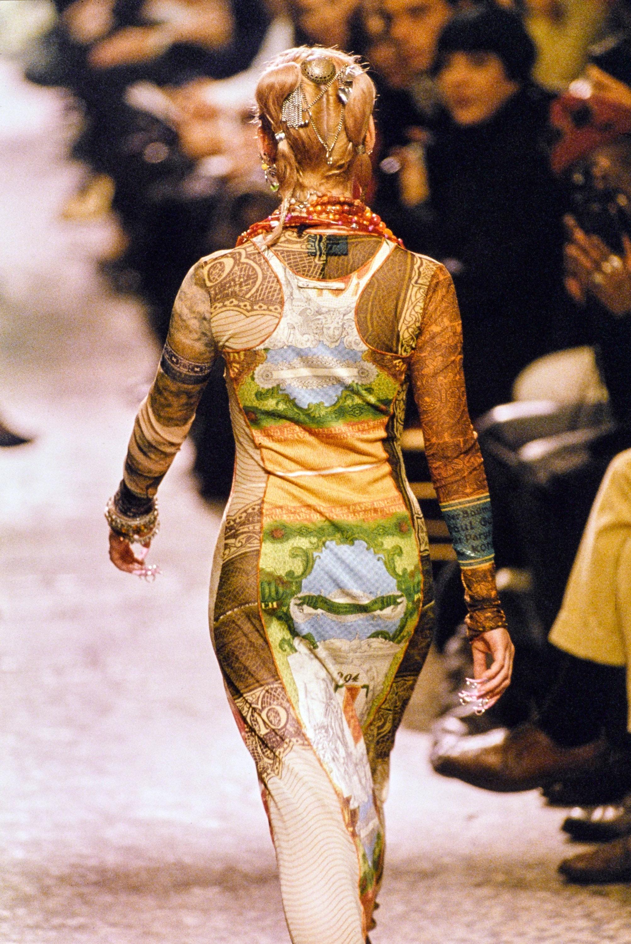 Jean Paul Gaultier 1994 mesh reconstructed dress  3