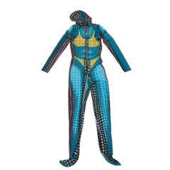 Retro Jean Paul Gaultier 1995 cyberdot jumpsuit