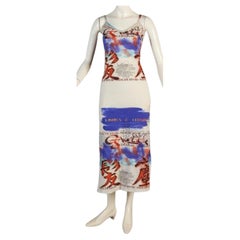 Jean Paul Gaultier 1997 Fashion & Couture 90s Vintage Japanese Tattoo Maxi Dress