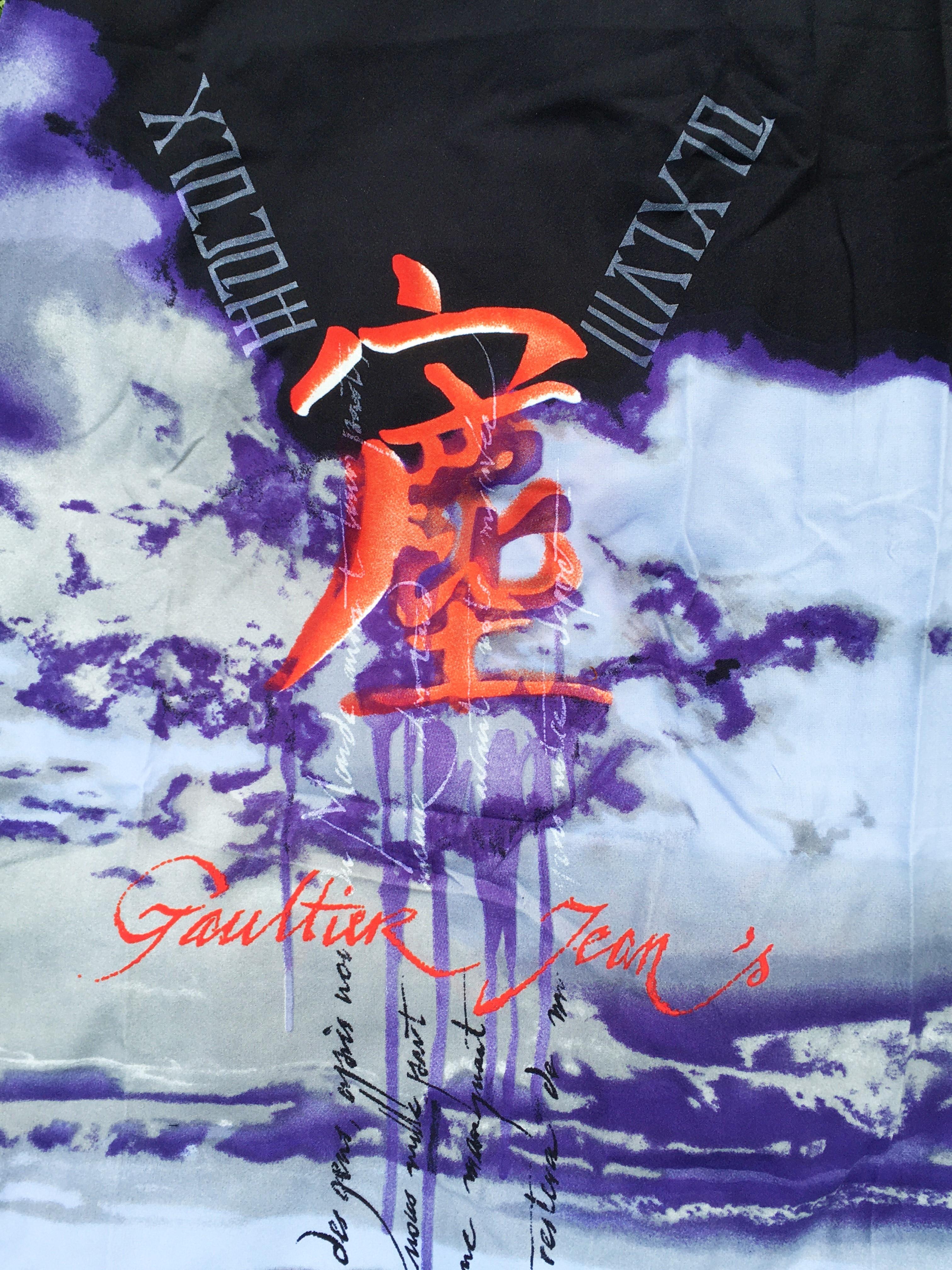 Jean Paul Gaultier 1997 Mode & Kultur Japanisches Tattoo  Maxikleid im Angebot 1