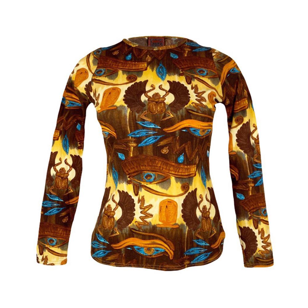 Jean Paul Gaultier 1997 Top de malla egipcia estampado con el ojo de Horus y el escarabajo

Pieza JPG Vintage Iconic Print

Material elástico y ligero 

ESTADO: Este artículo es una pieza de época/pre-usada, por lo que cabe esperar algunos signos de