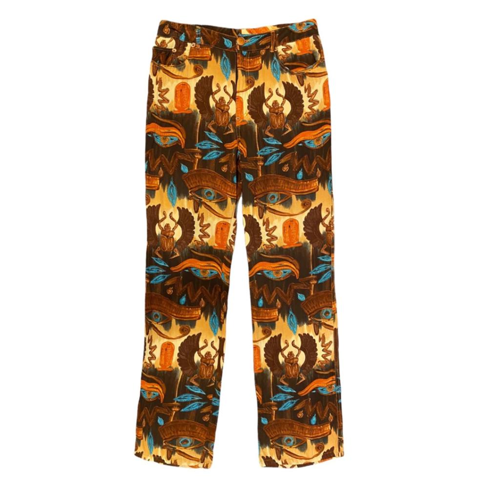 Jean-Paul Gaultier 1997 Pantalones egipcios estampados con el ojo de Horus y el escarabajo

Pieza JPG Vintage Iconic Print

Material elástico y ligero 

ESTADO: Este artículo es una pieza de época/pre-usada, por lo que cabe esperar algunos signos de