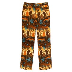 Jean-Paul Gaultier 1997 Printed Eye of Horus and Scarab Egyptian Trousers
