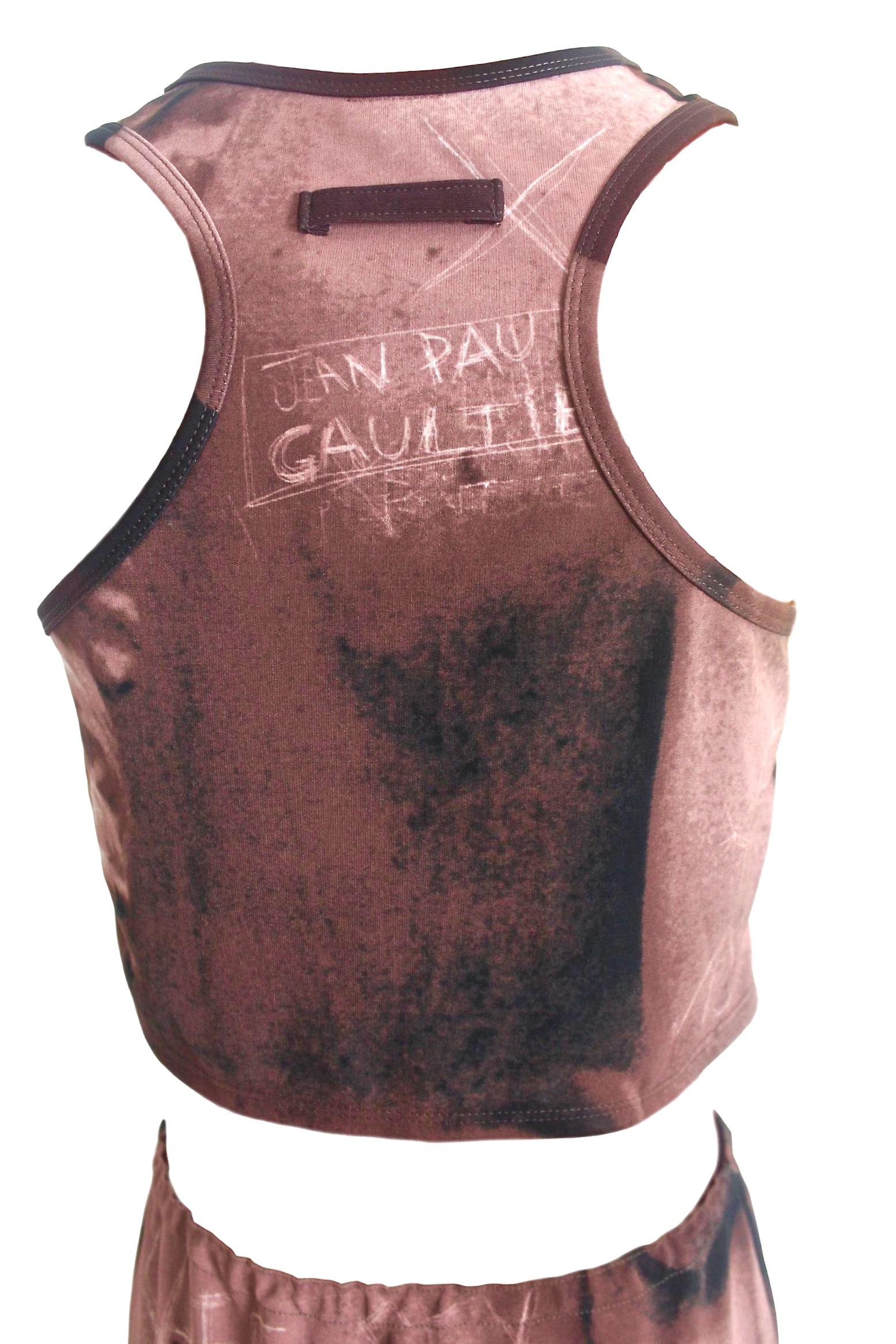 Jean Paul Gaultier 1998/9 Trompe l'oeil Goddess Graffiti Outfit 1