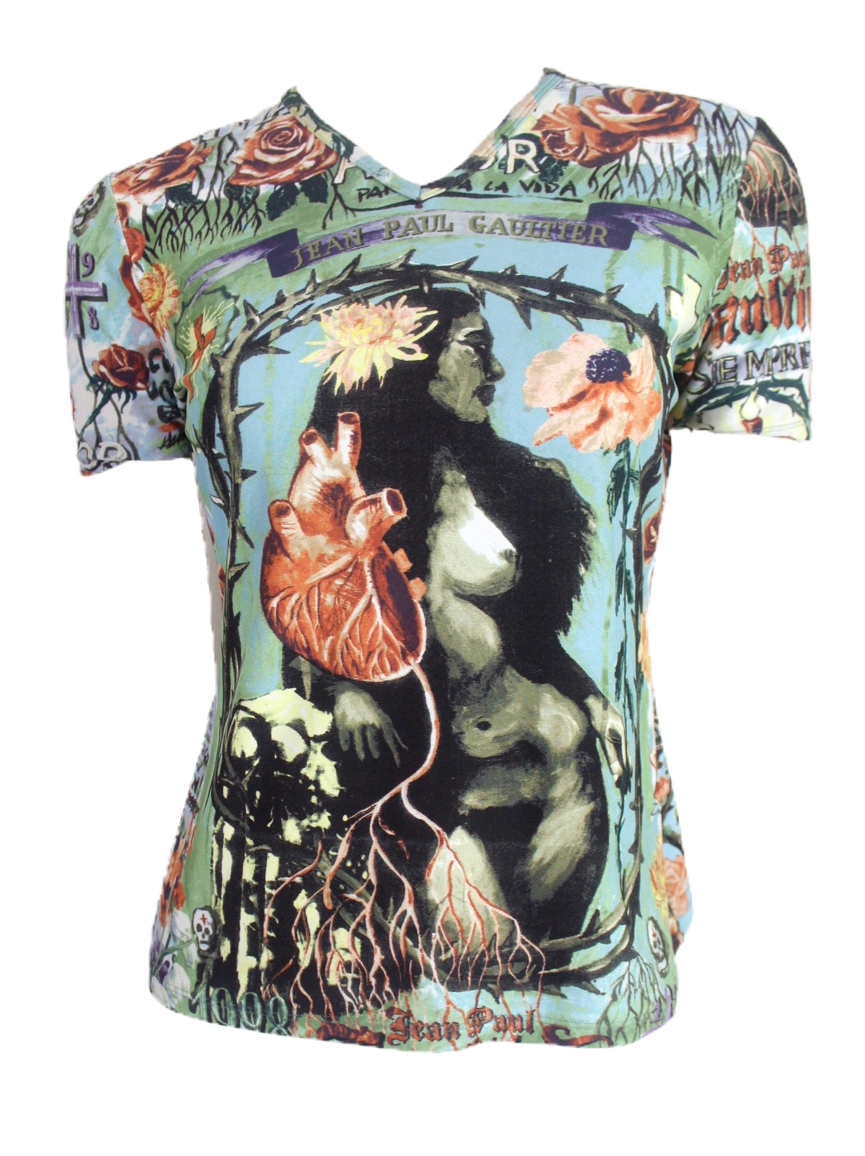  Jean Paul Gaultier 1998 Frida Kahlo T-Shirt Pour femmes 