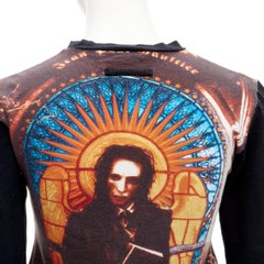 JEAN PAUL GAULTIER 1998 Marilyn Manson cathedral glass goth ringer tshirt IT40 S