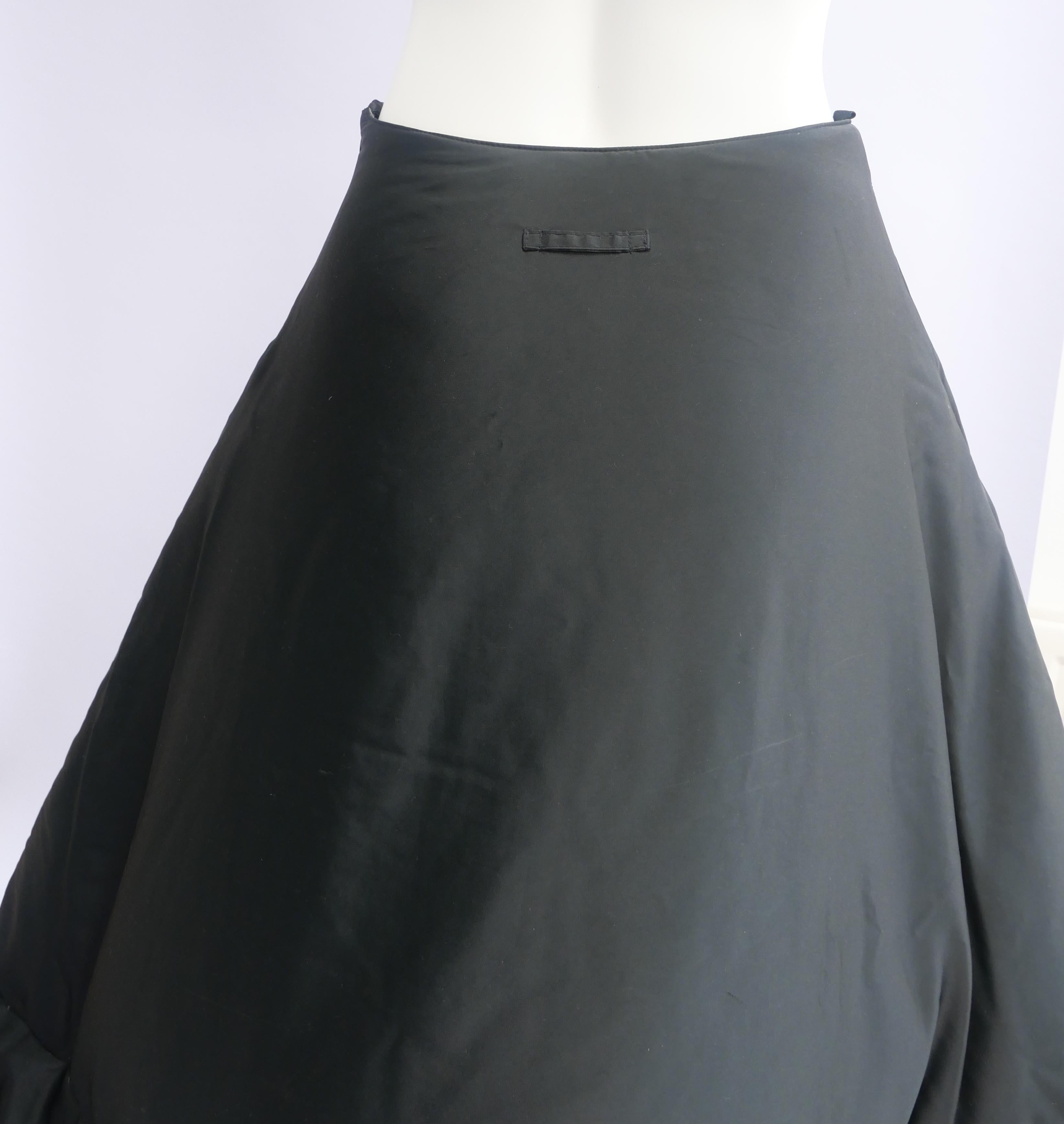 Black Jean Paul Gaultier 1999 AW Padded Long Skirt For Sale