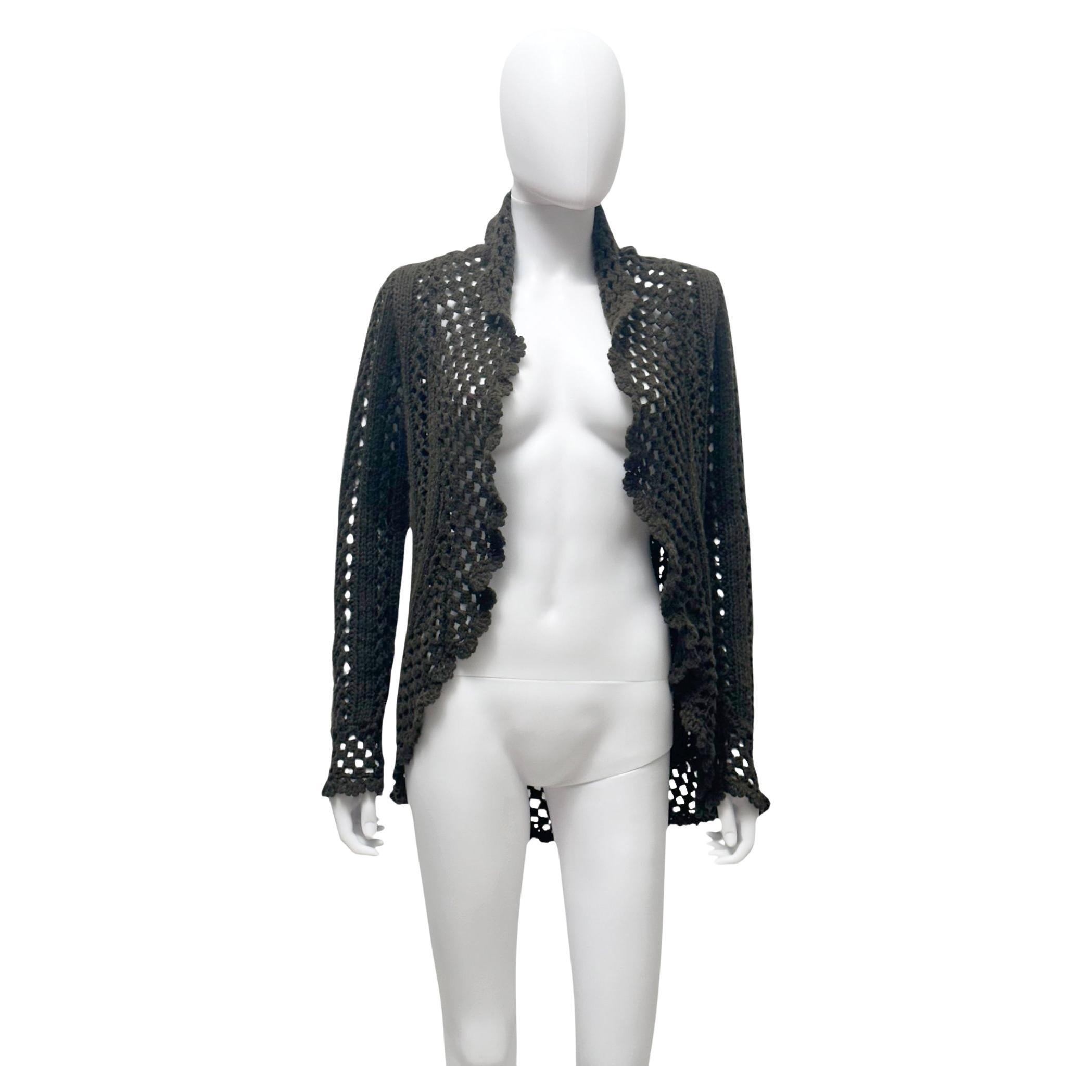 Jean Paul Gaultier 2000's Knitted Brown Hooled Cardigan