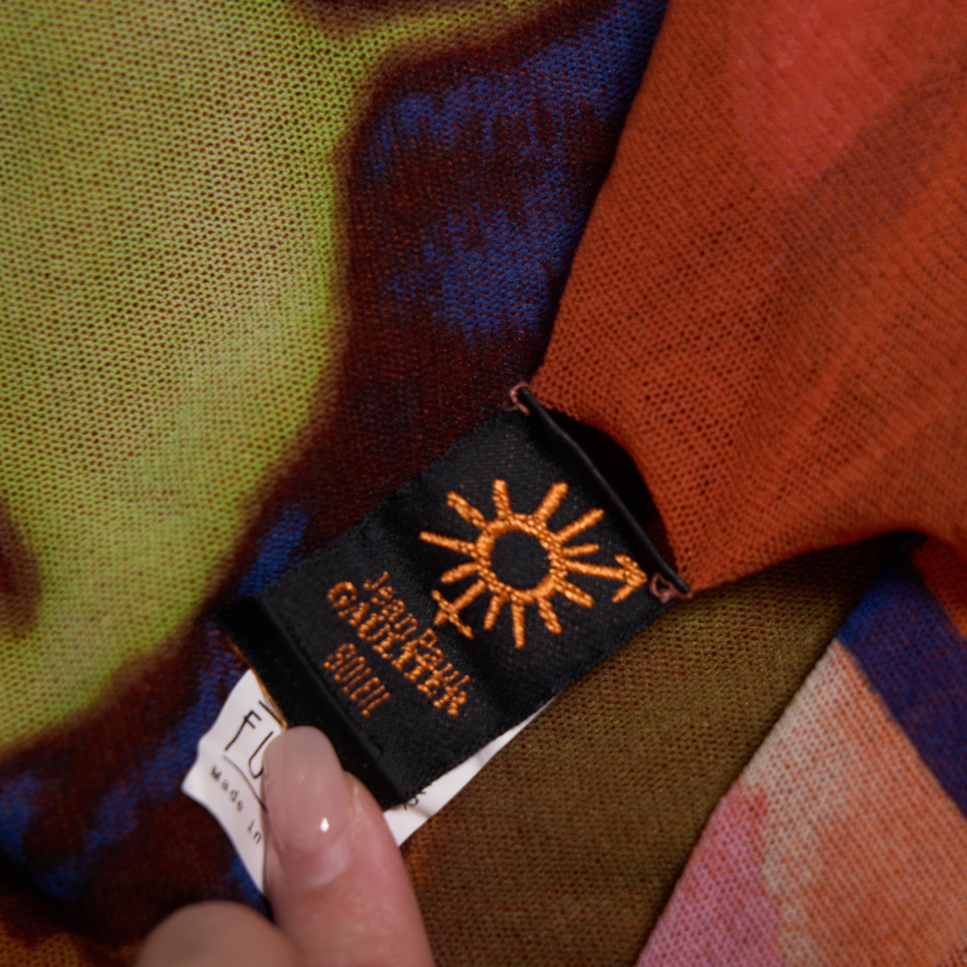Jean Paul Gaultier 2002 Soleil Portraits Long Dress In Good Condition For Sale In Hong Kong, HK