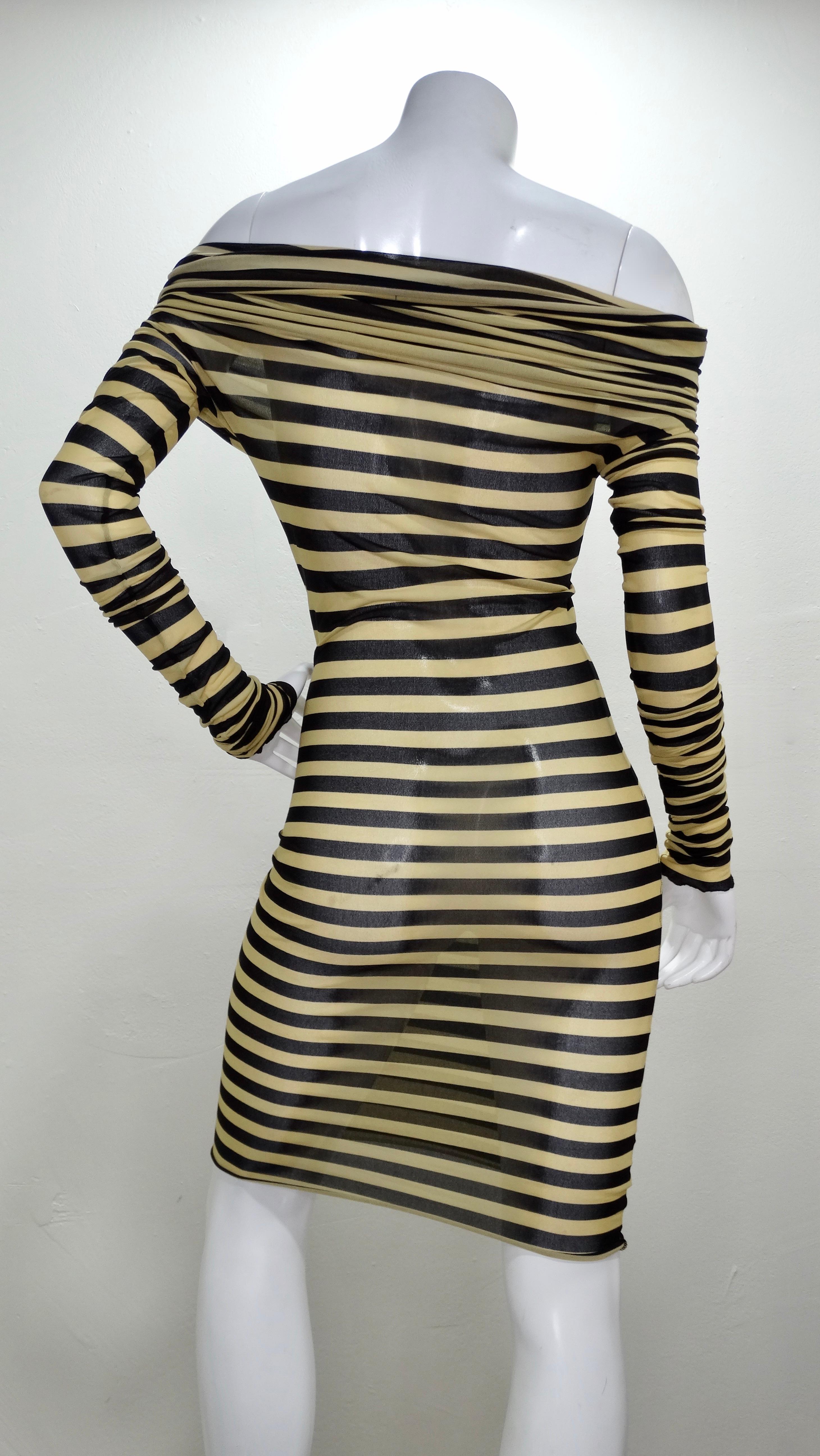Jean Paul Gaultier 2003 Stripped Mesh Dress In Good Condition In Scottsdale, AZ