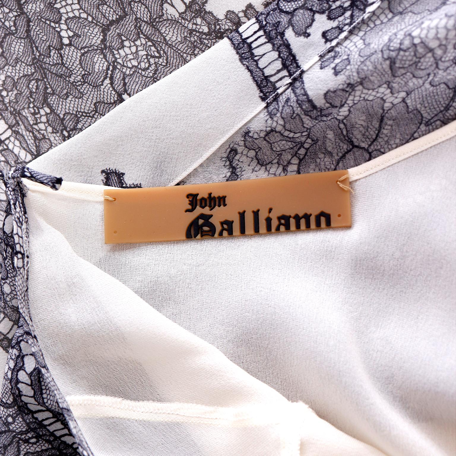 Jean Paul Gaultier Deadstock Slip-Kleid mit Spitzendruck und Original-Tags, 2007 im Angebot 10