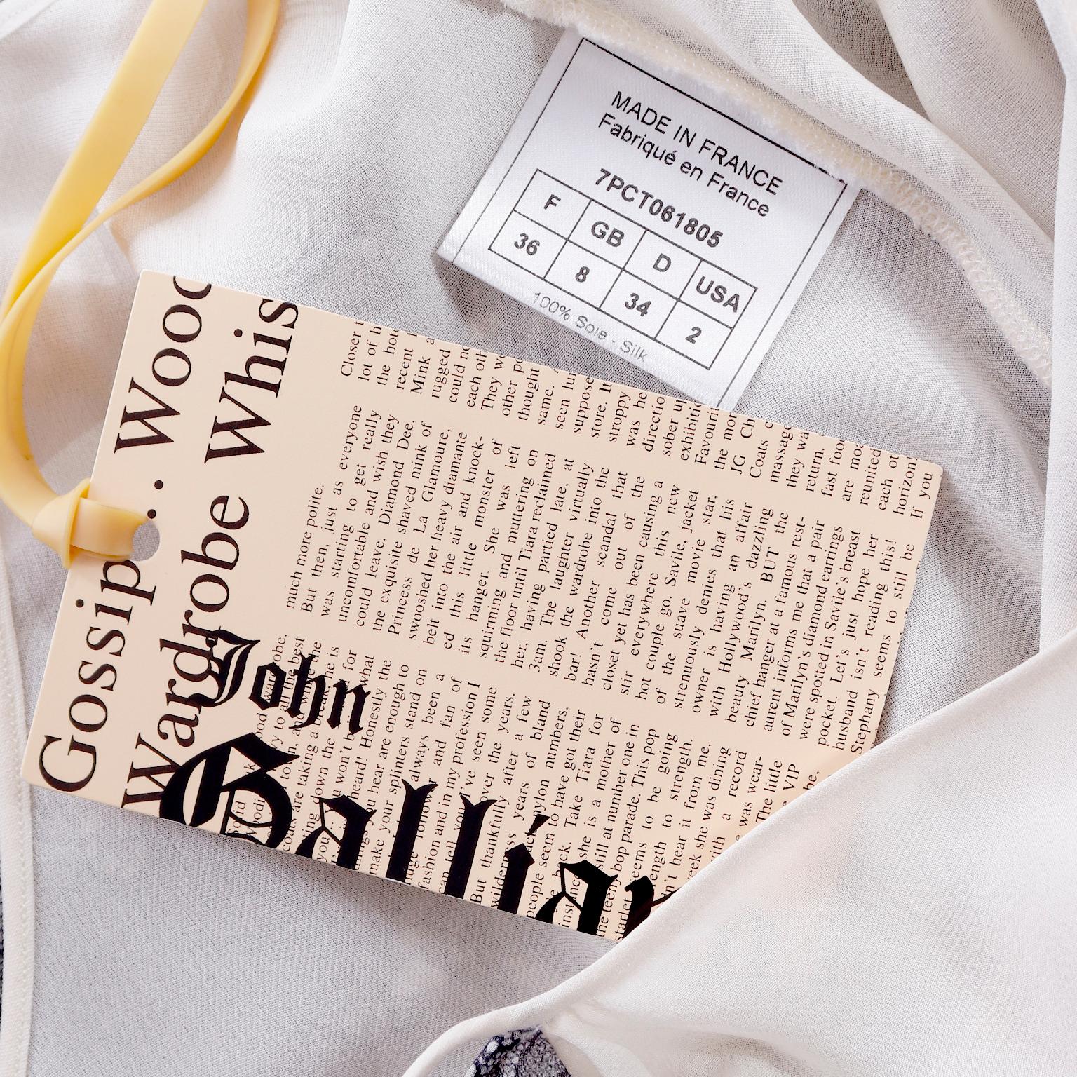 Jean Paul Gaultier Deadstock Slip-Kleid mit Spitzendruck und Original-Tags, 2007 im Angebot 11