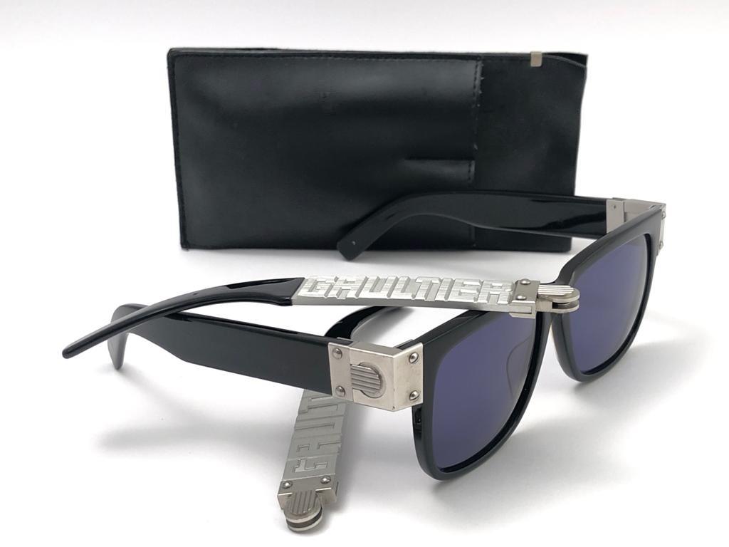 Jean Paul Gaultier 56 8002 Black Changeable Temples Collectors Item 1990 Japan  For Sale 1