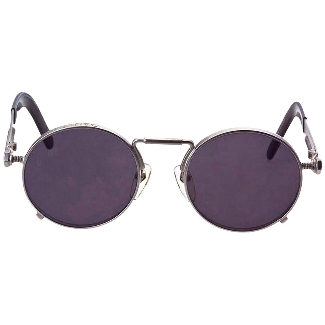 Jean Paul Gaultier 56-8171 Silver Sunglasses For Sale